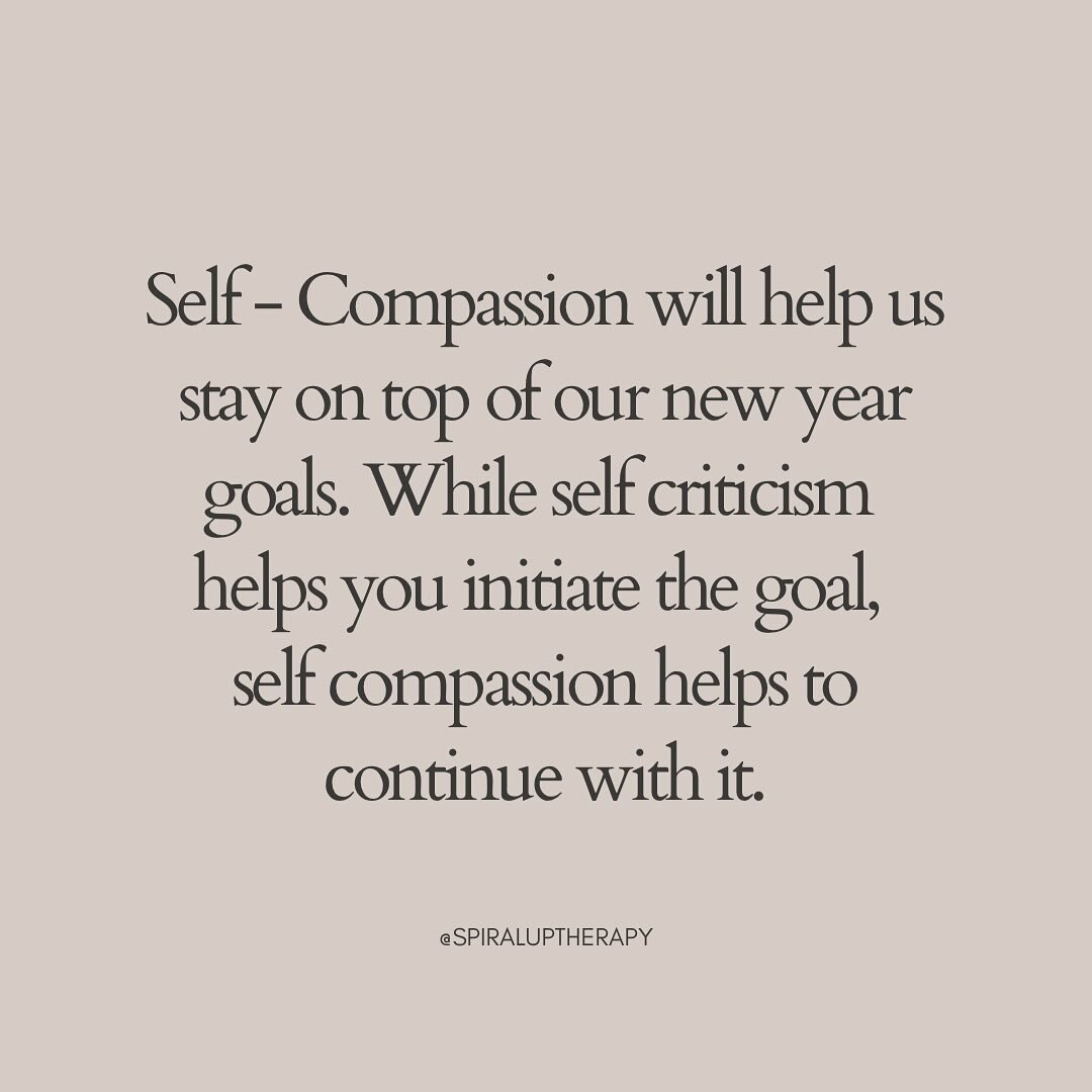 Self compassion is crucial for us to continue with the goals that matter to us ⭐️. Although we have been sold the idea of self-criticism to work on ourselves, this journey only takes us so far. When we practice self-compassion in the face of failure-