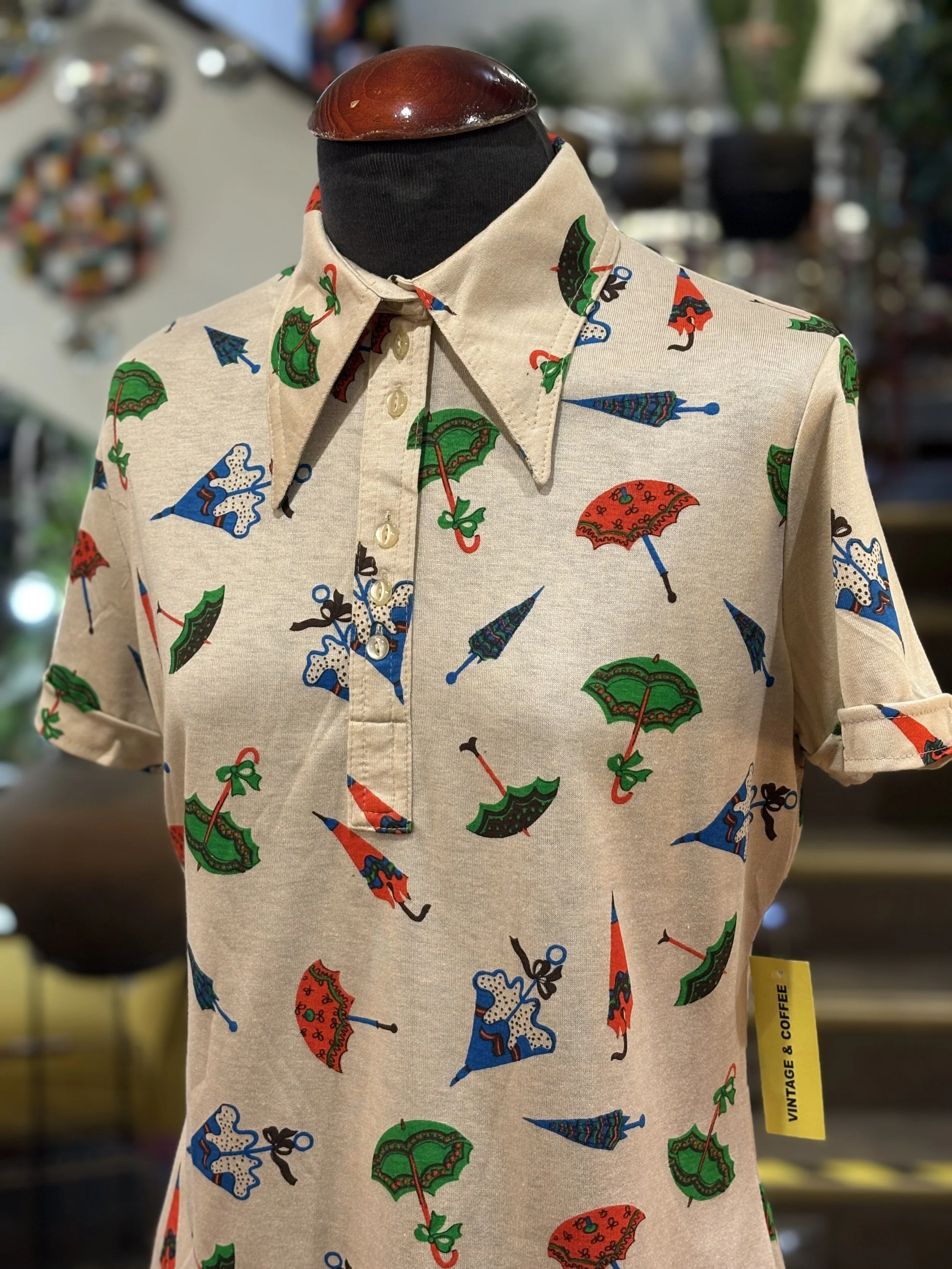 Camisa polera vintage TGL Stockholm años 70 manga corta