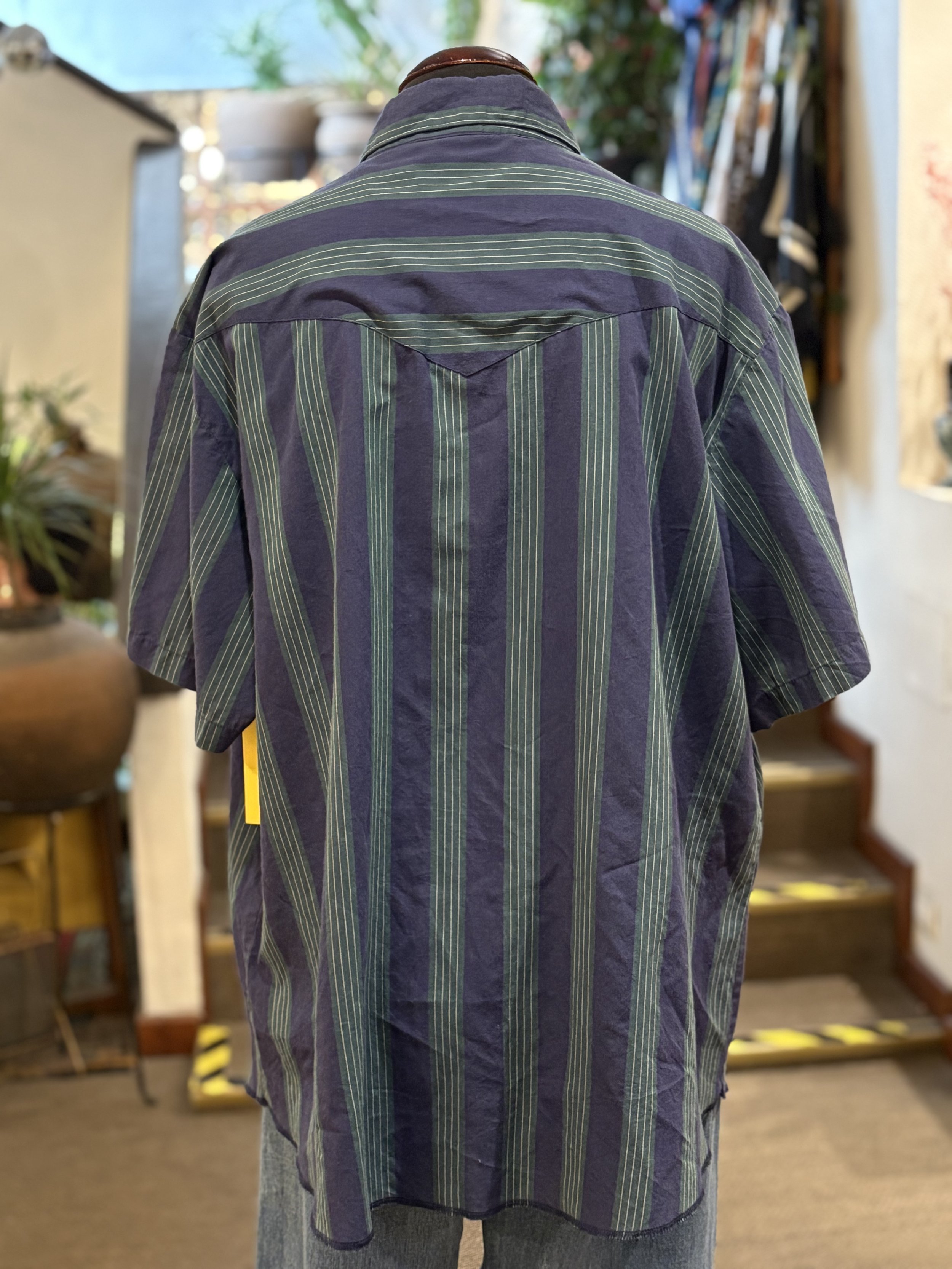 Camisa vintage western corte cowboy Wrangler manga corta
