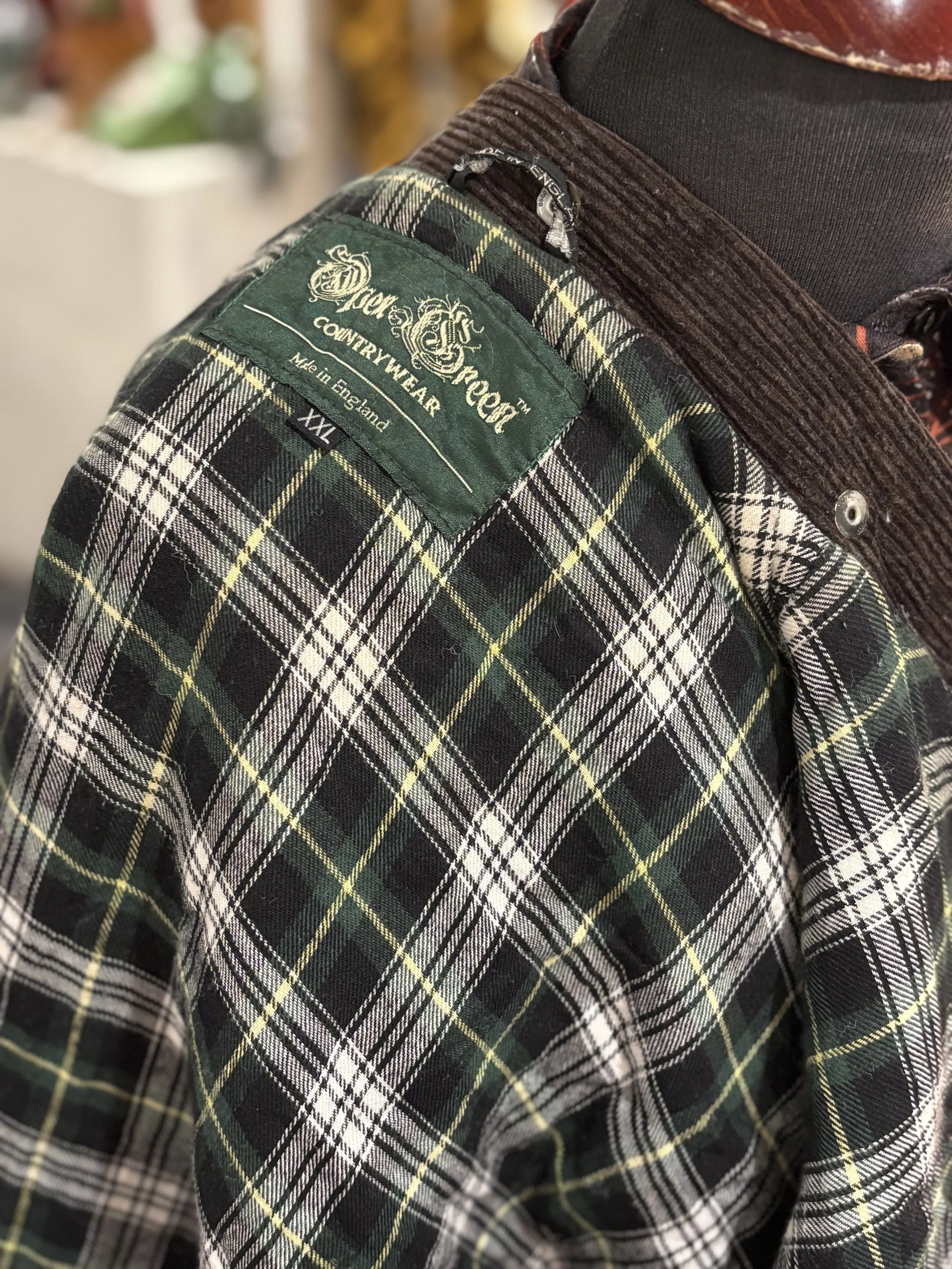 Chaqueta vintage encerada años 90 verde oscuro wax coats