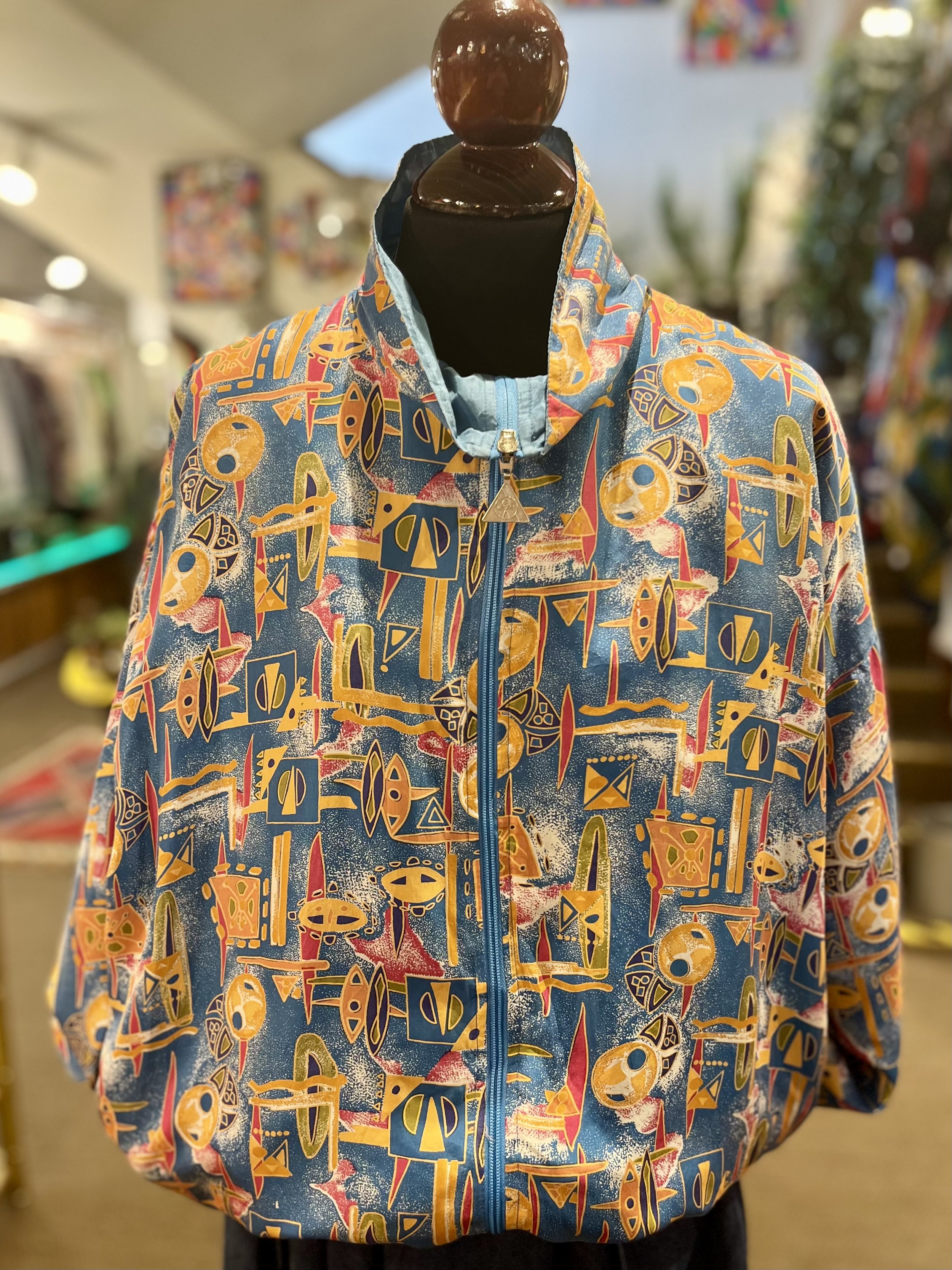 Crazy jacket de seda multicolor años 90