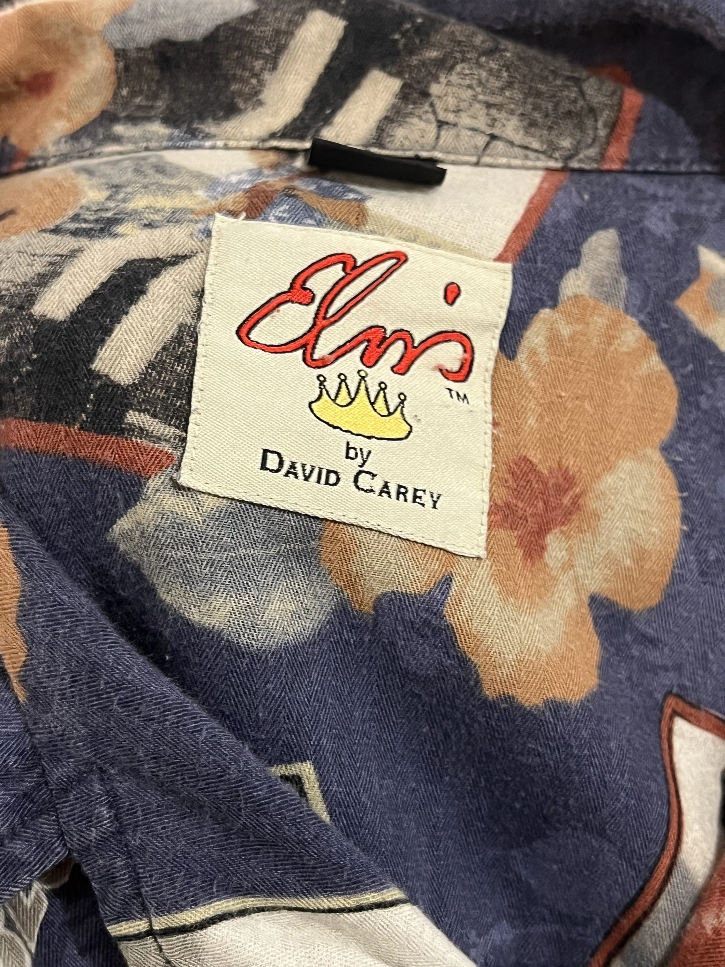 Camisa hawaiana vintage de manga corta años 90 Elvis Presley