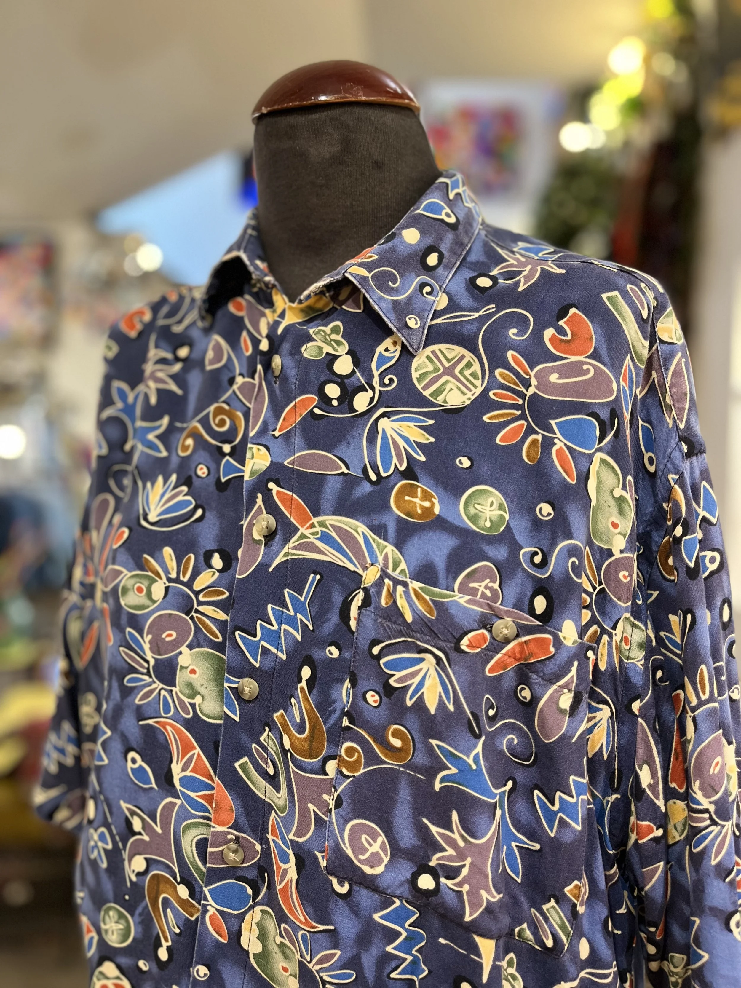 Camisa crazy vintage de manga corta años 90 Pierre Cardin