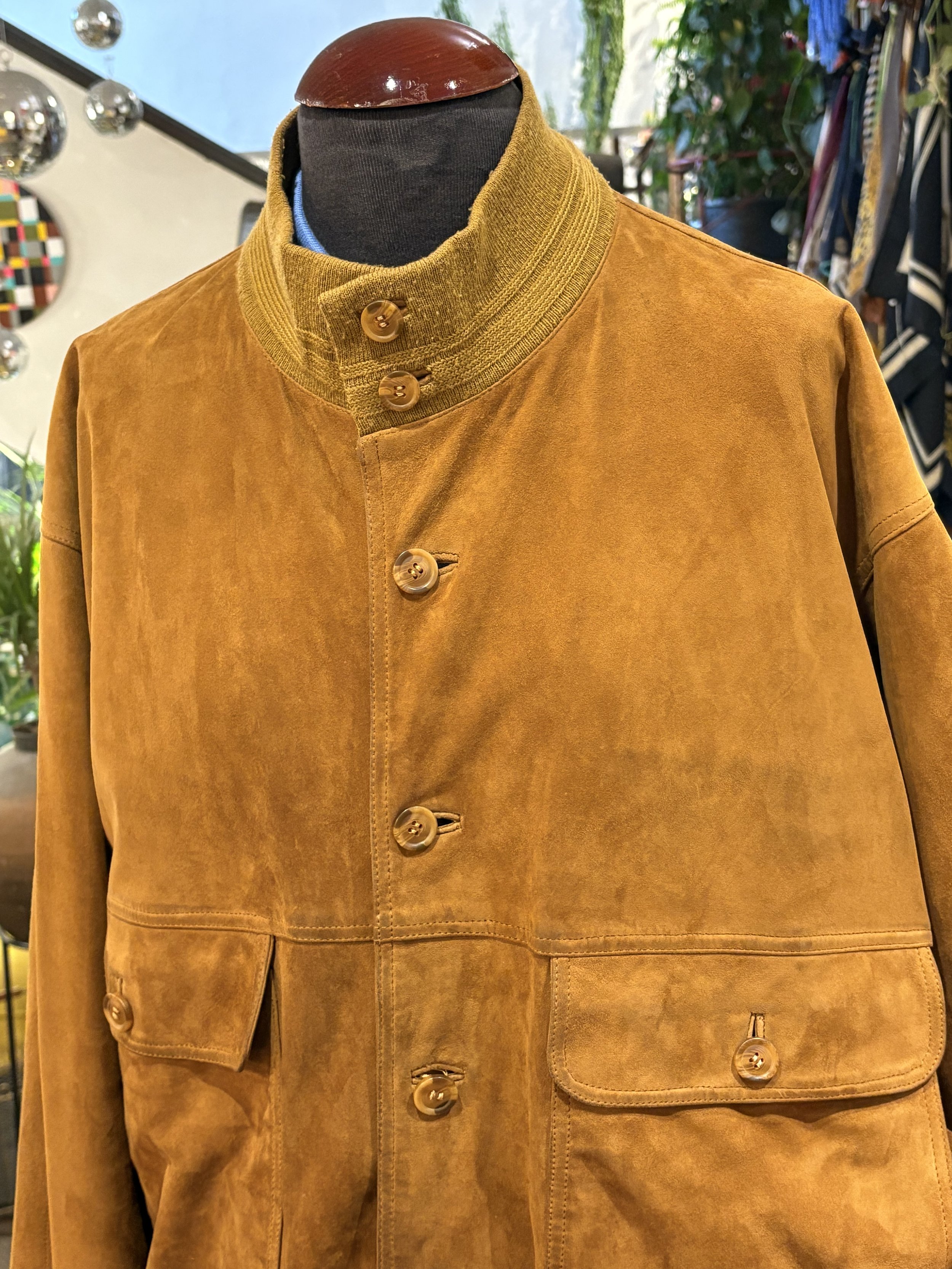 Chaqueta vintage artesana de ante sude jacket vintage