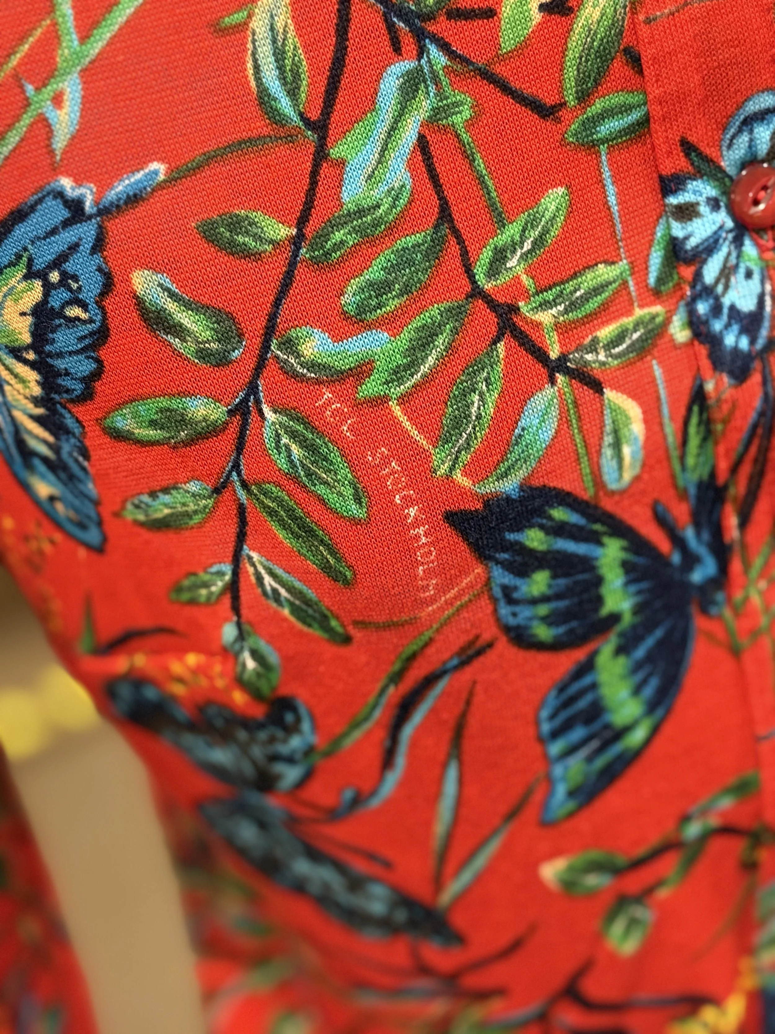 Camisa polera vintage de los años 70 TGL Stockholm made in sweden nueva a estrenar mariposas