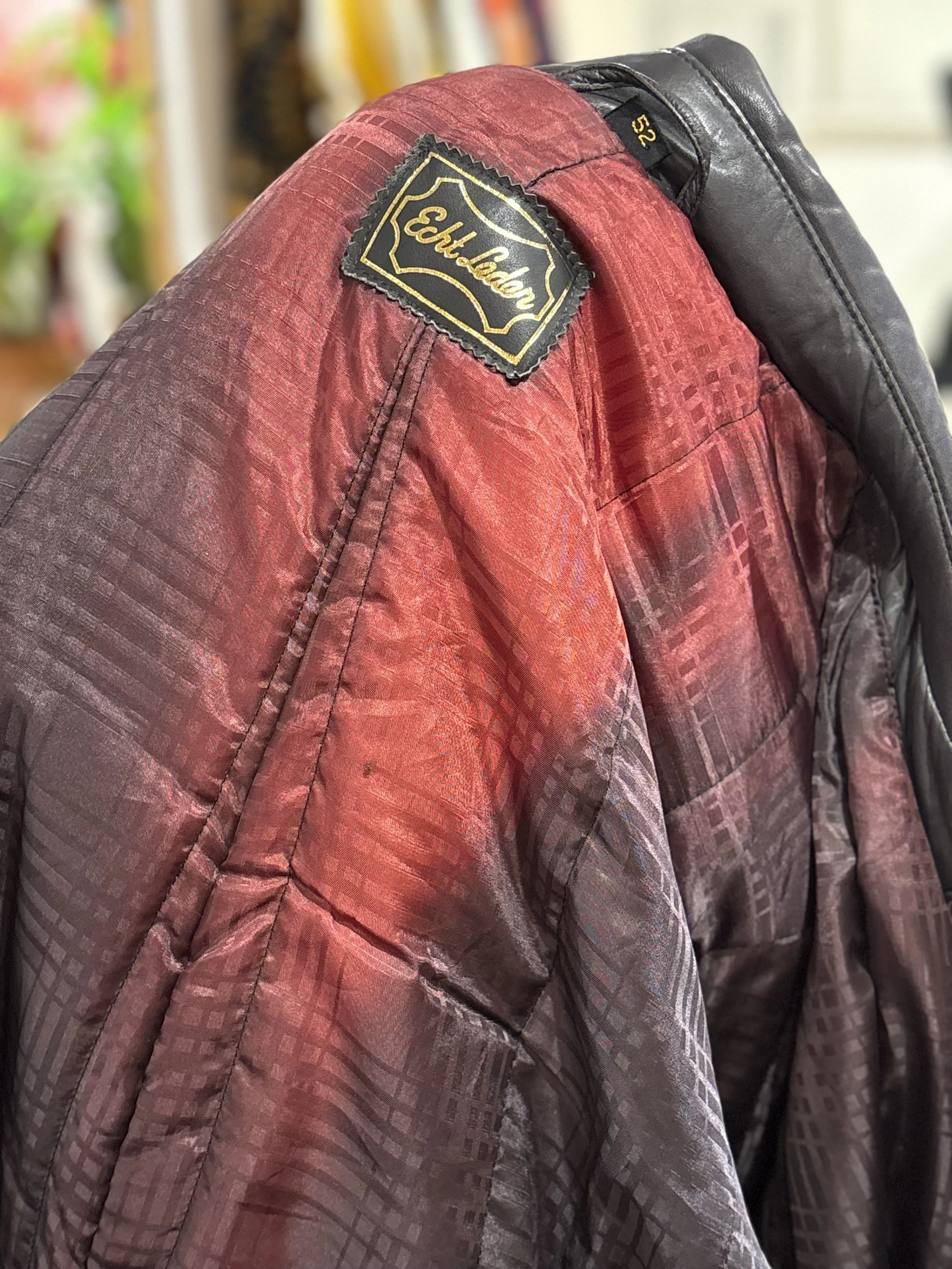 Gabardina trench vintage de piel napa en color negro años 80