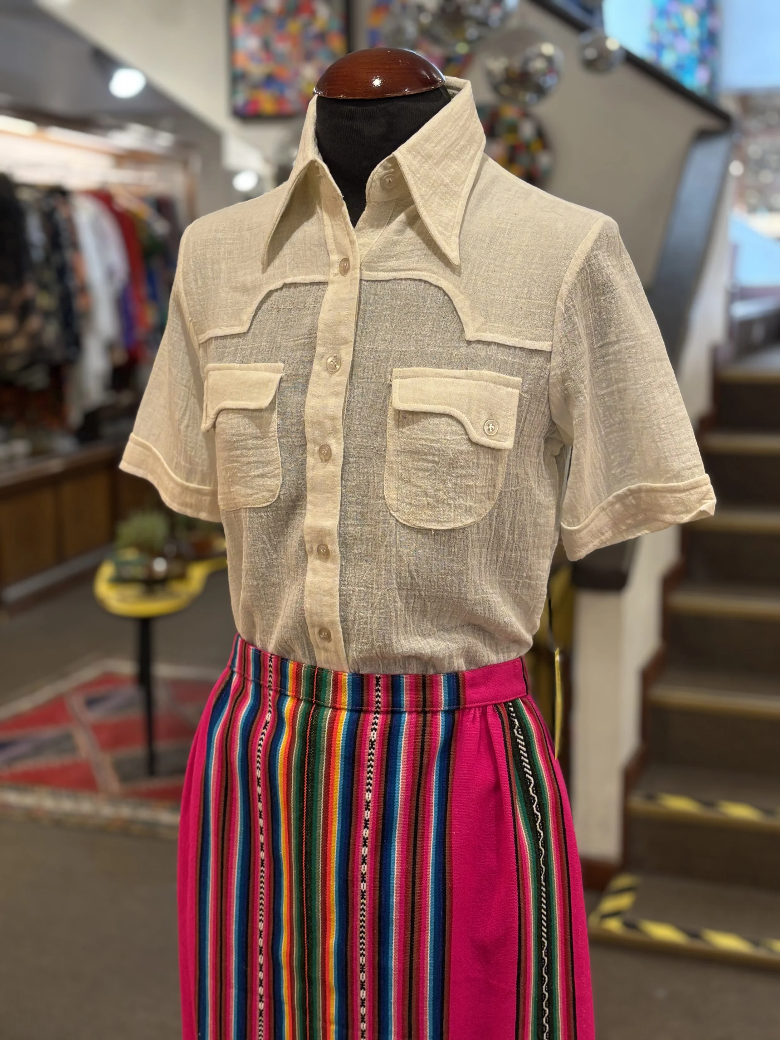 Falda maxi vintage etnica