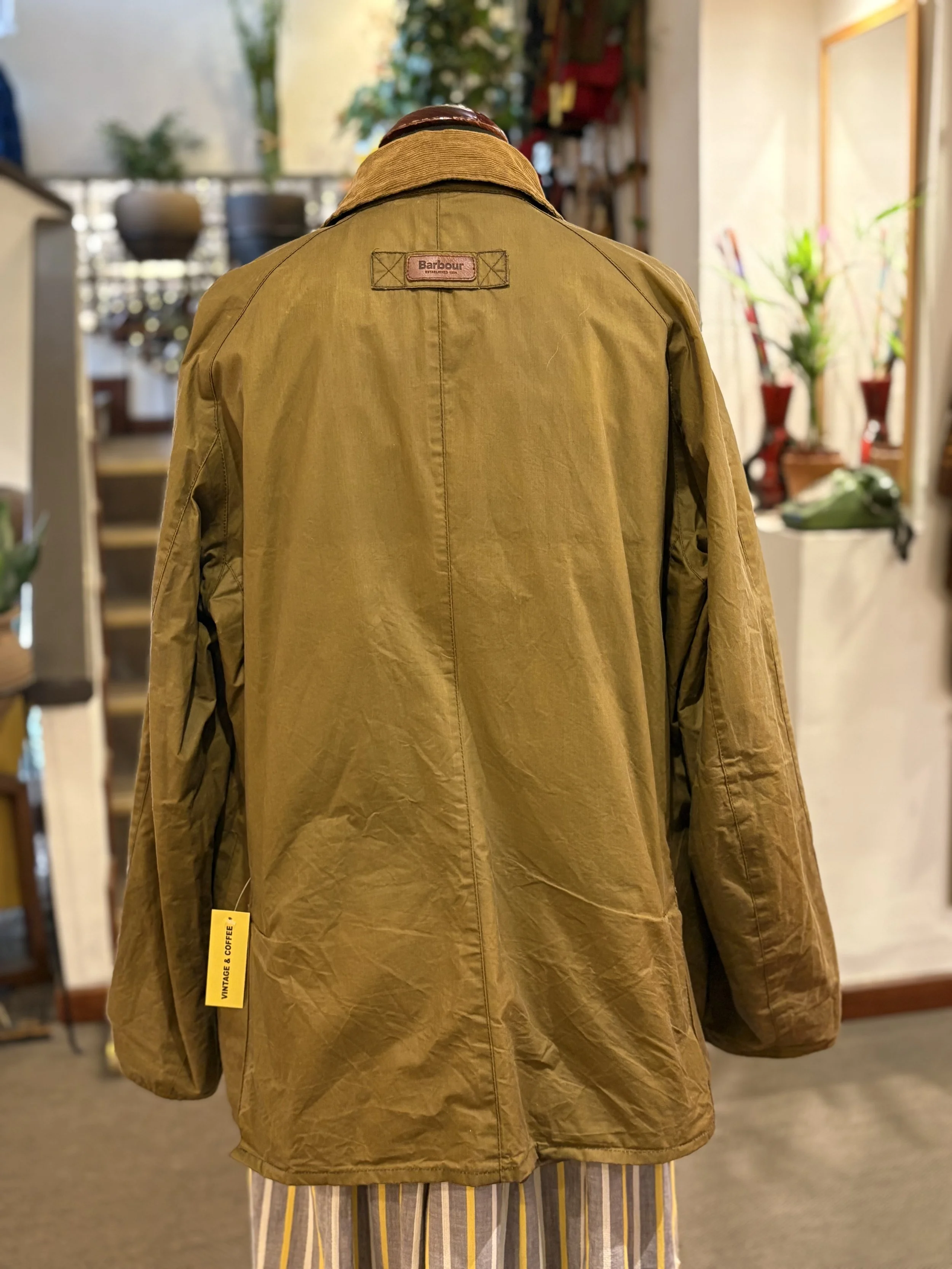 Barbour waxed jacket color kaki mostaza 100% algodón encerado