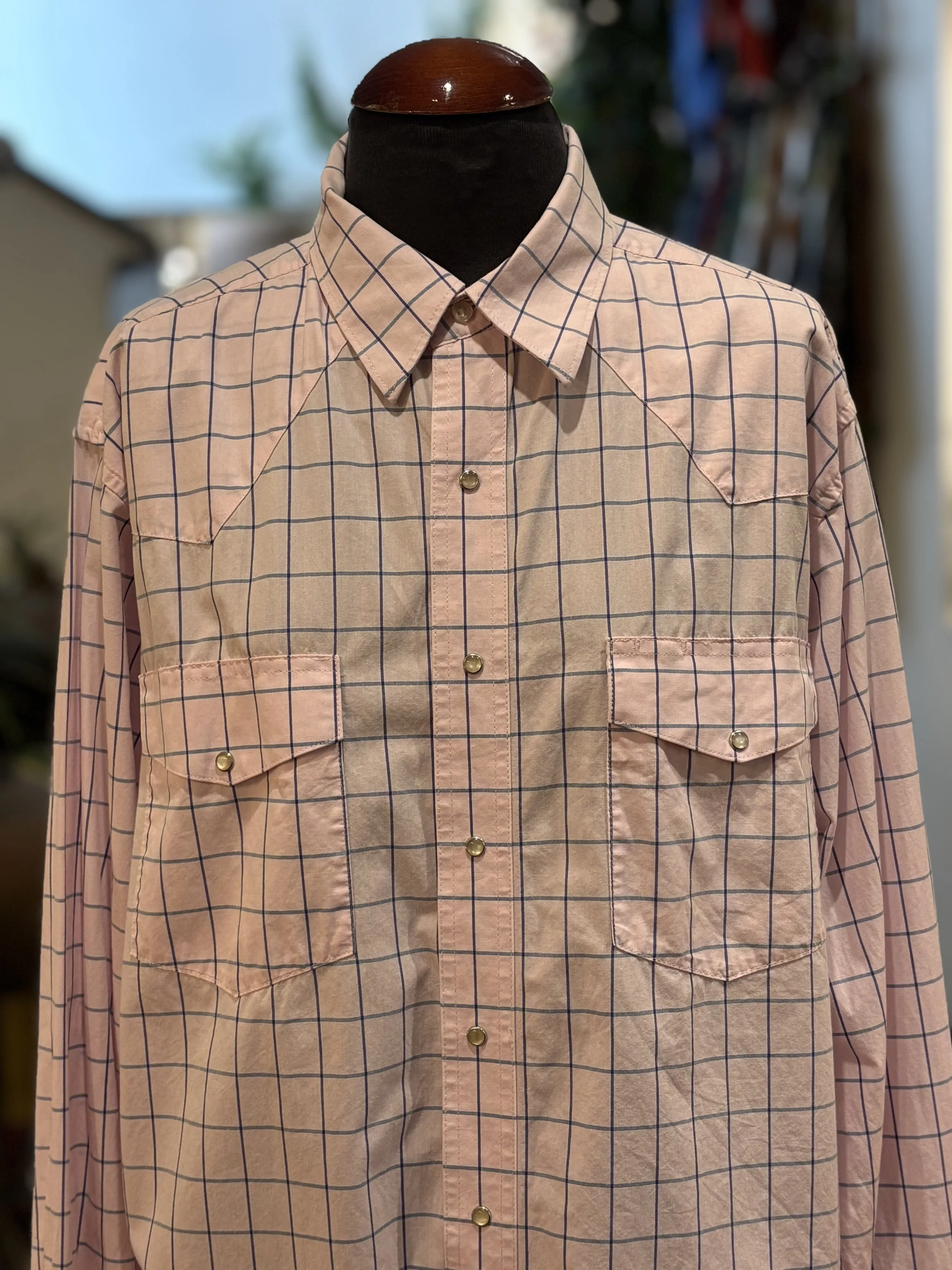Camisa vintage western cowboy cut Wrangler USA