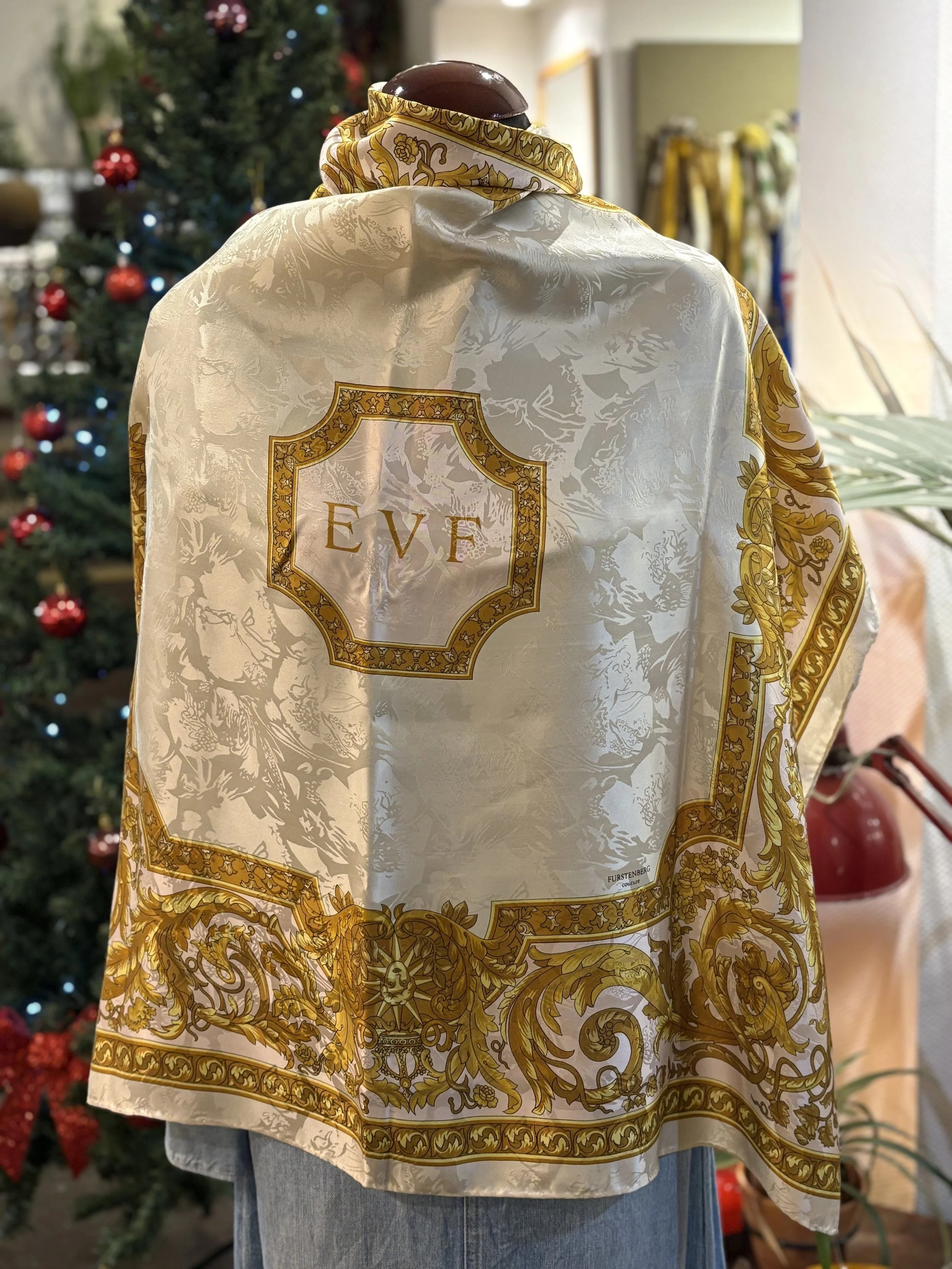 Pañuelo vintage de seda de Furstenberg Couture pañuelos vintage de seda