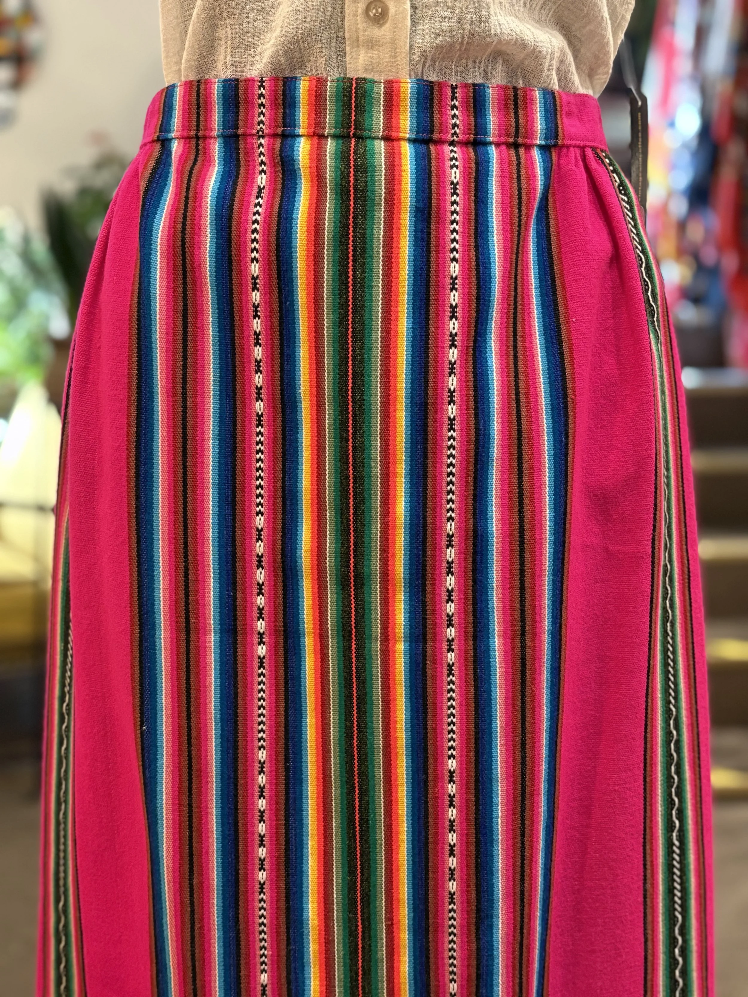 Falda maxi vintage etnica