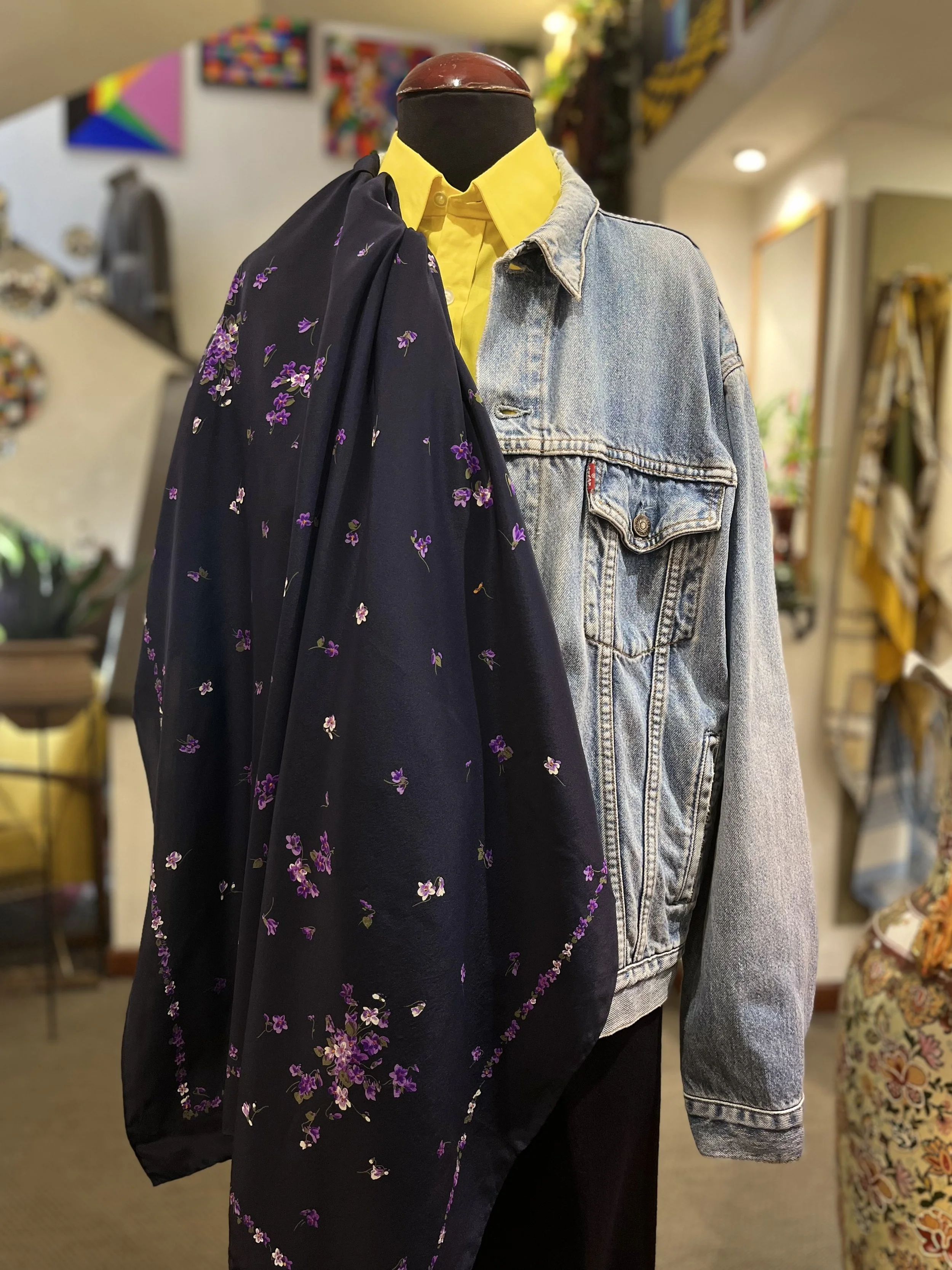 Pañuelo vintage de seda made in italy