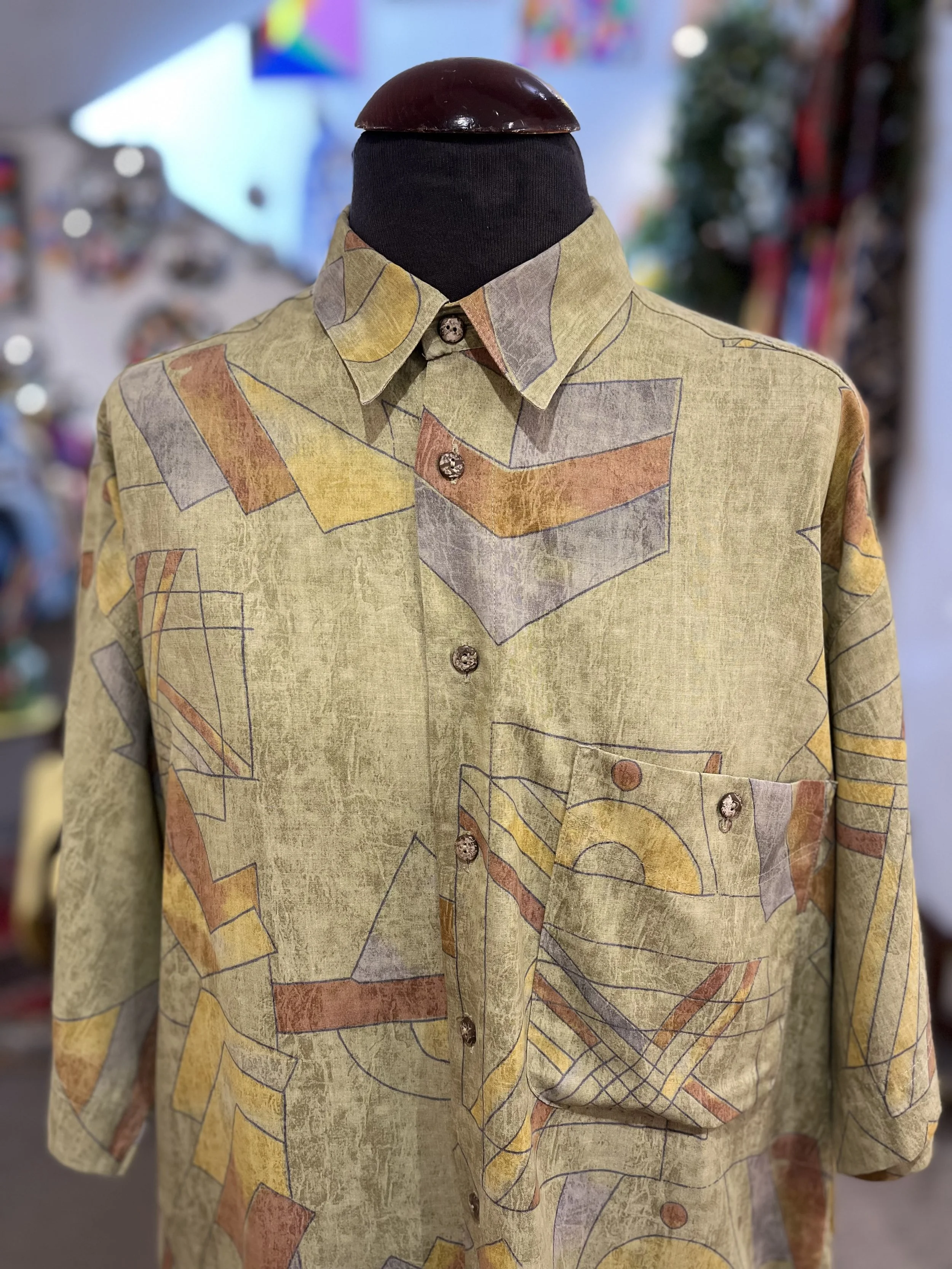 Camisa crazy vintage de manga corta años 90