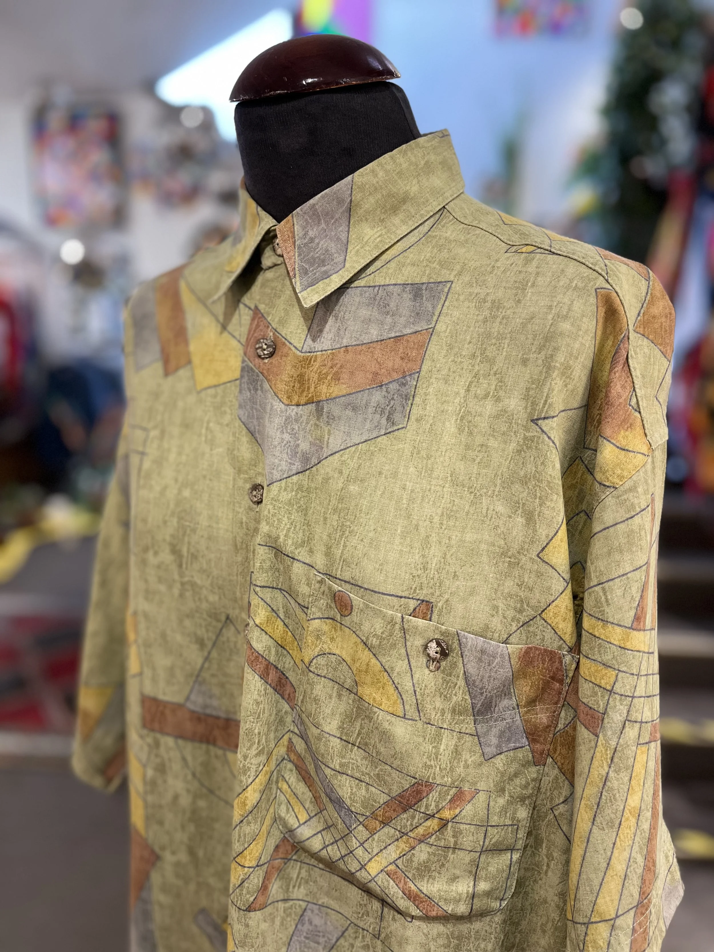 Camisa crazy vintage de manga corta años 90
