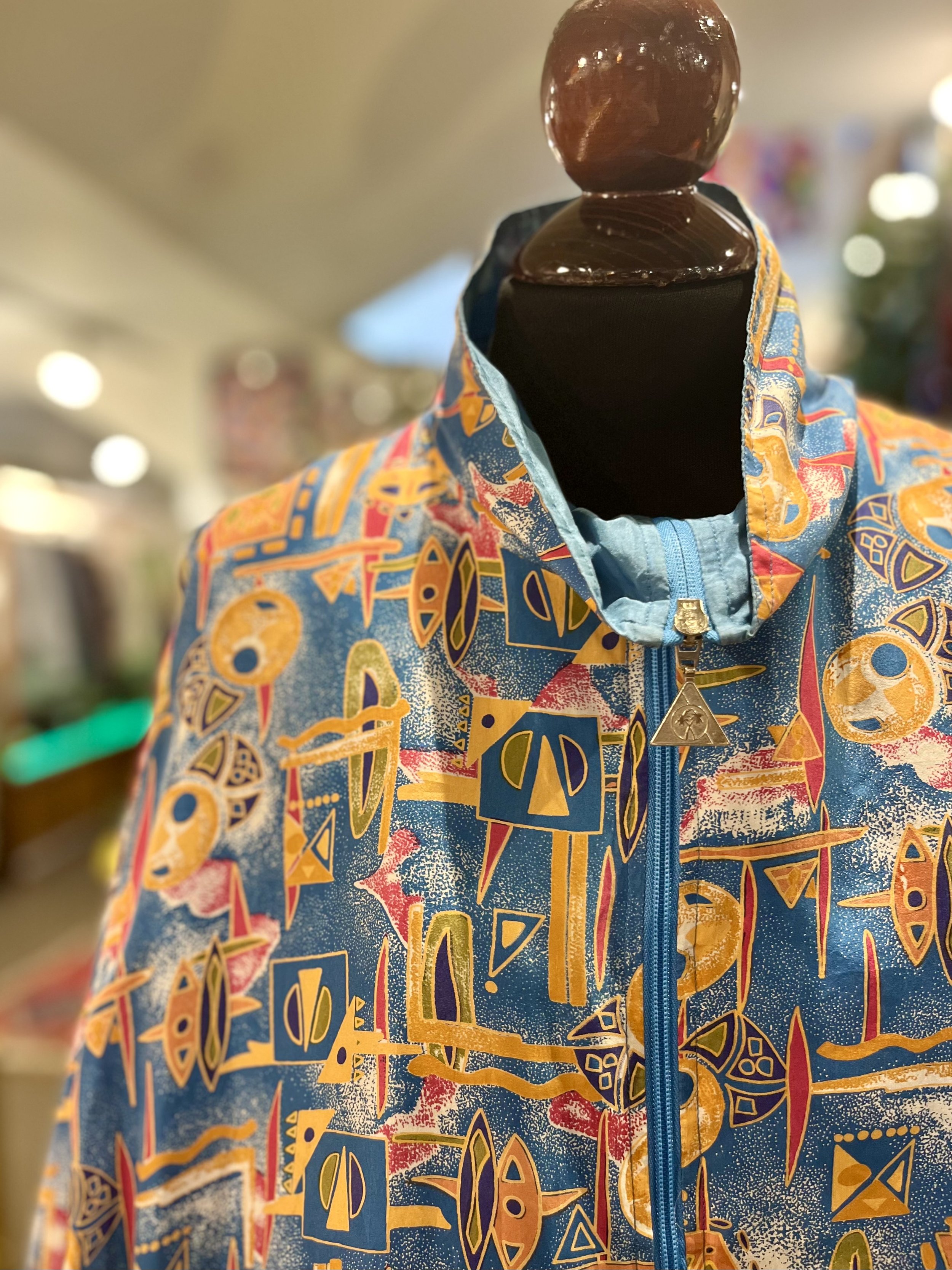 Crazy jacket de seda multicolor años 90