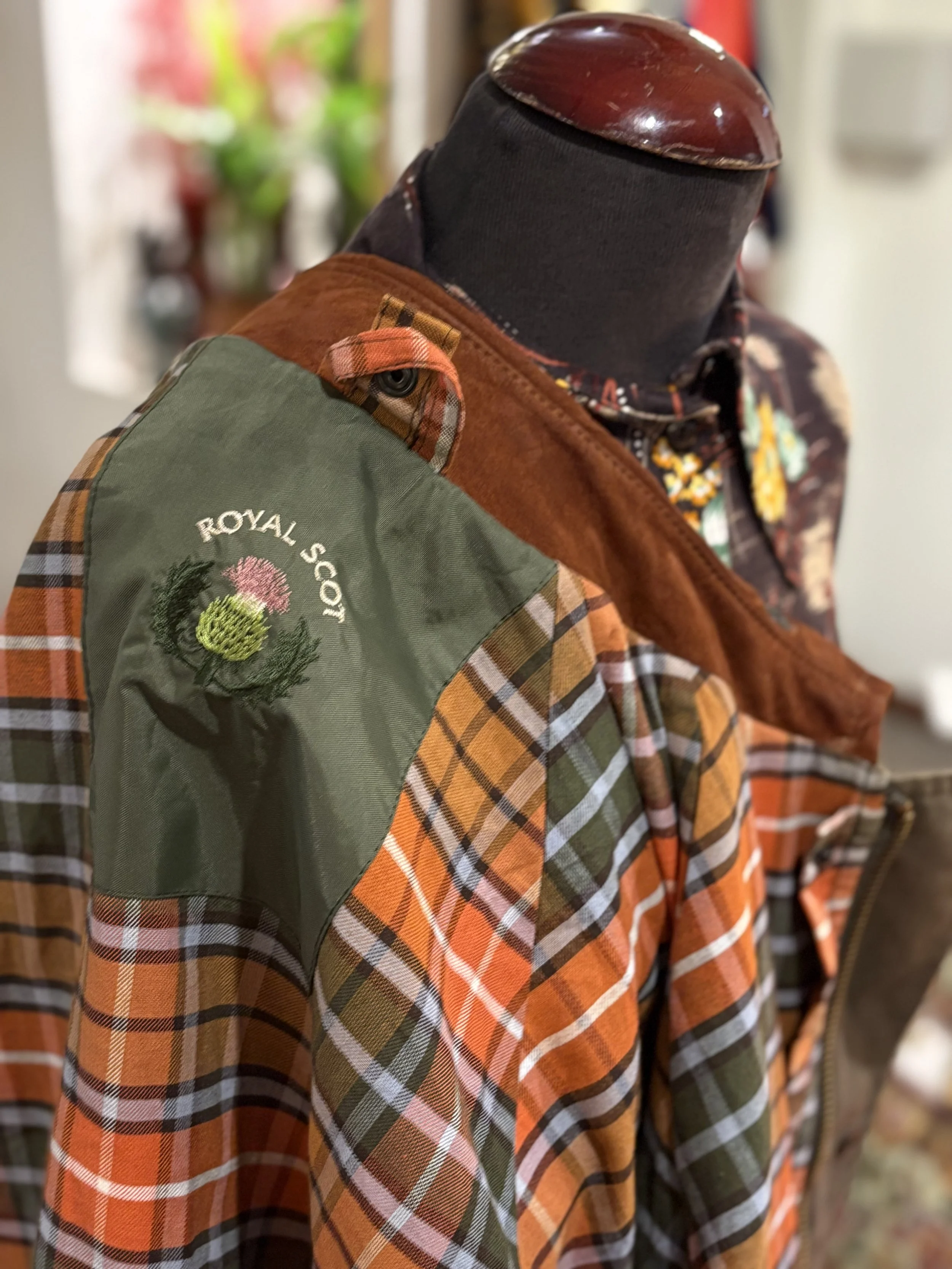 Chaqueta vintage encerada de Royal Scott color verde años 90