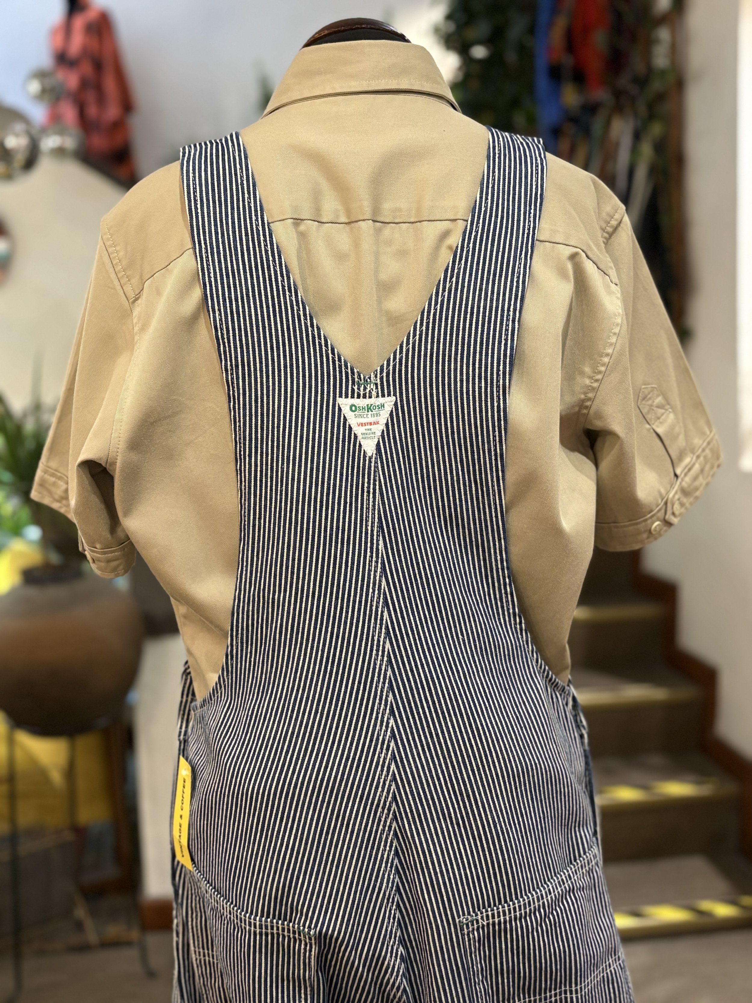 Peto vintage original de Oshkosh made in usa hickory stripe años 80