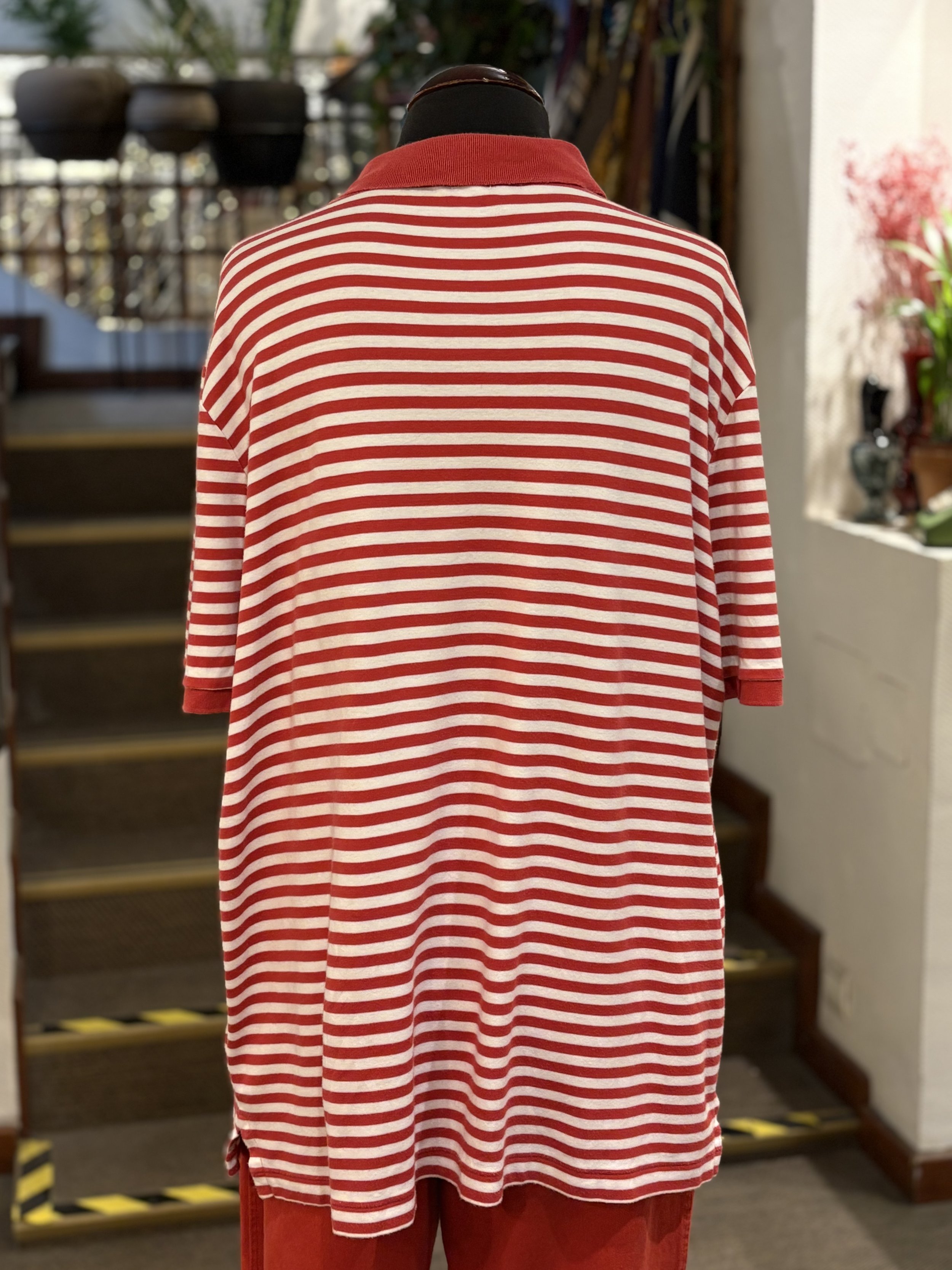 Polo vintage de Ralph Lauren rayas blancas y rojas