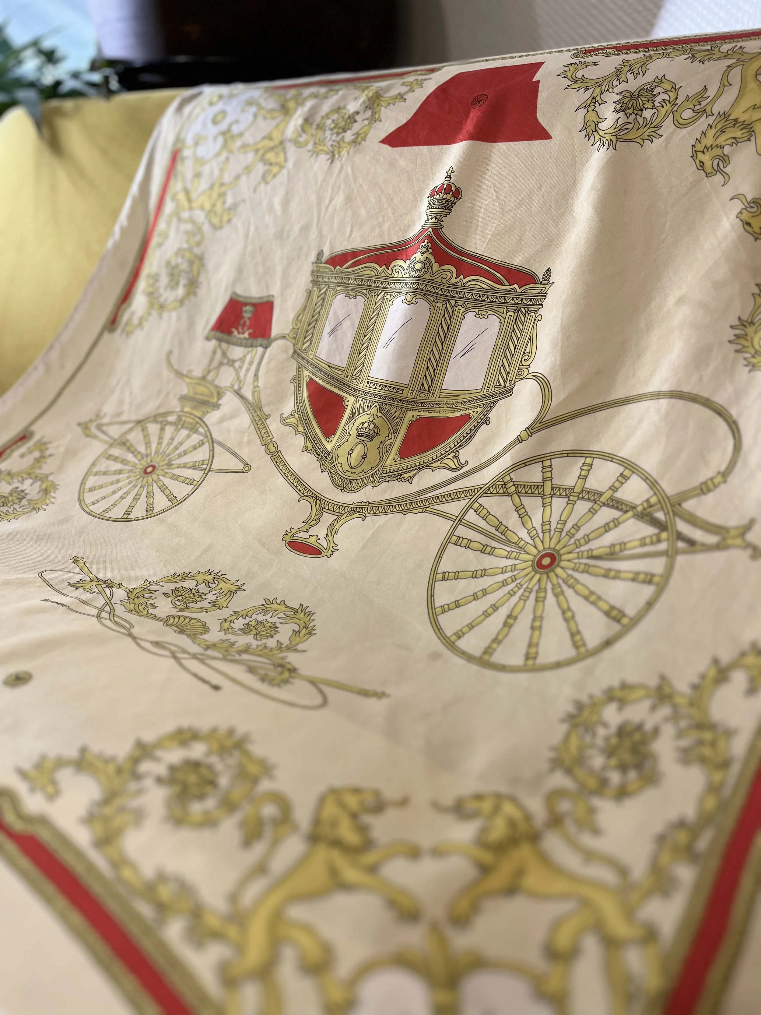 Pañuelo vintage de seda made in france silk scarves