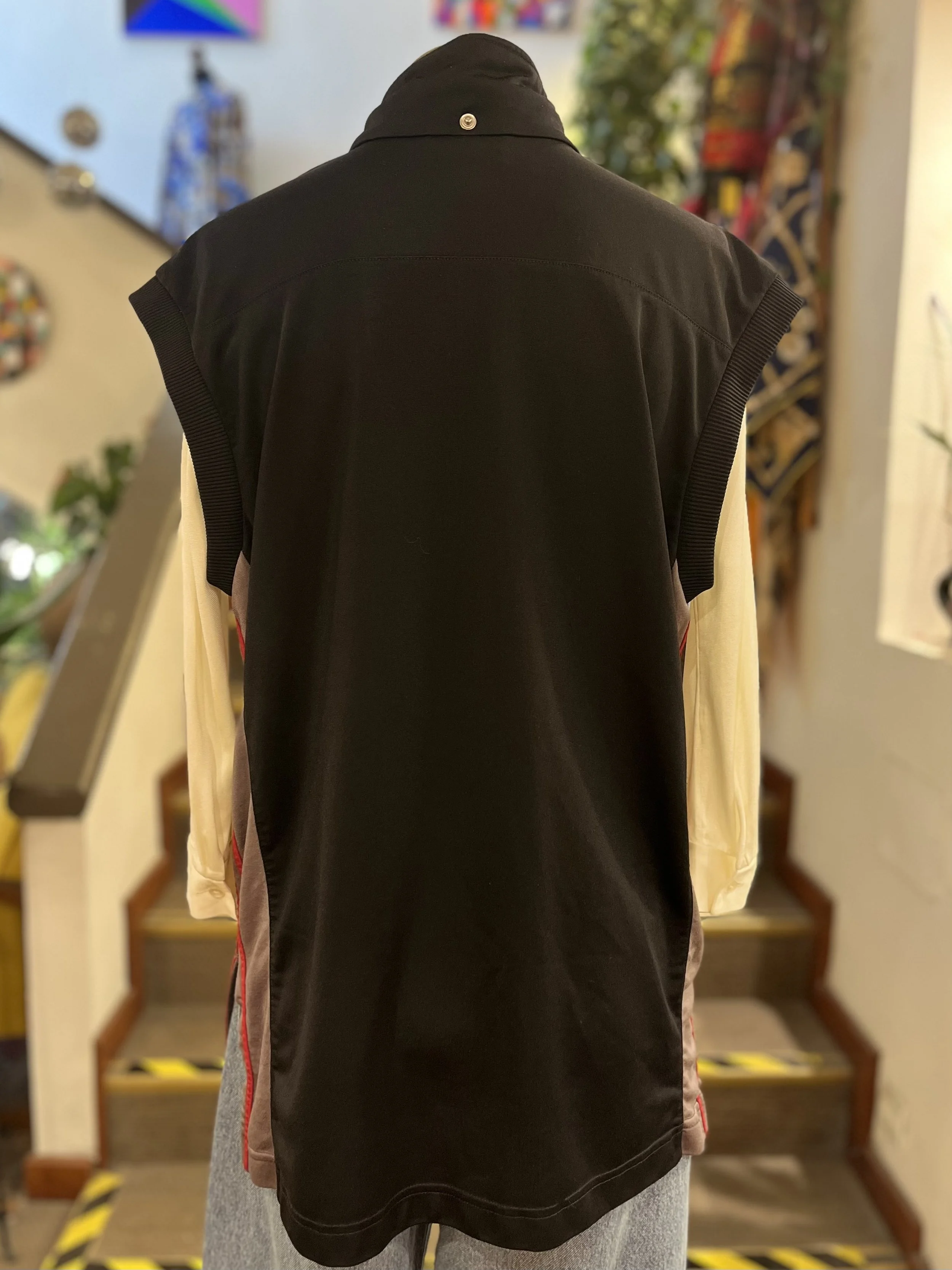 Chaleco deportivo vintage de Adidas Y2K con bolsillos frontales