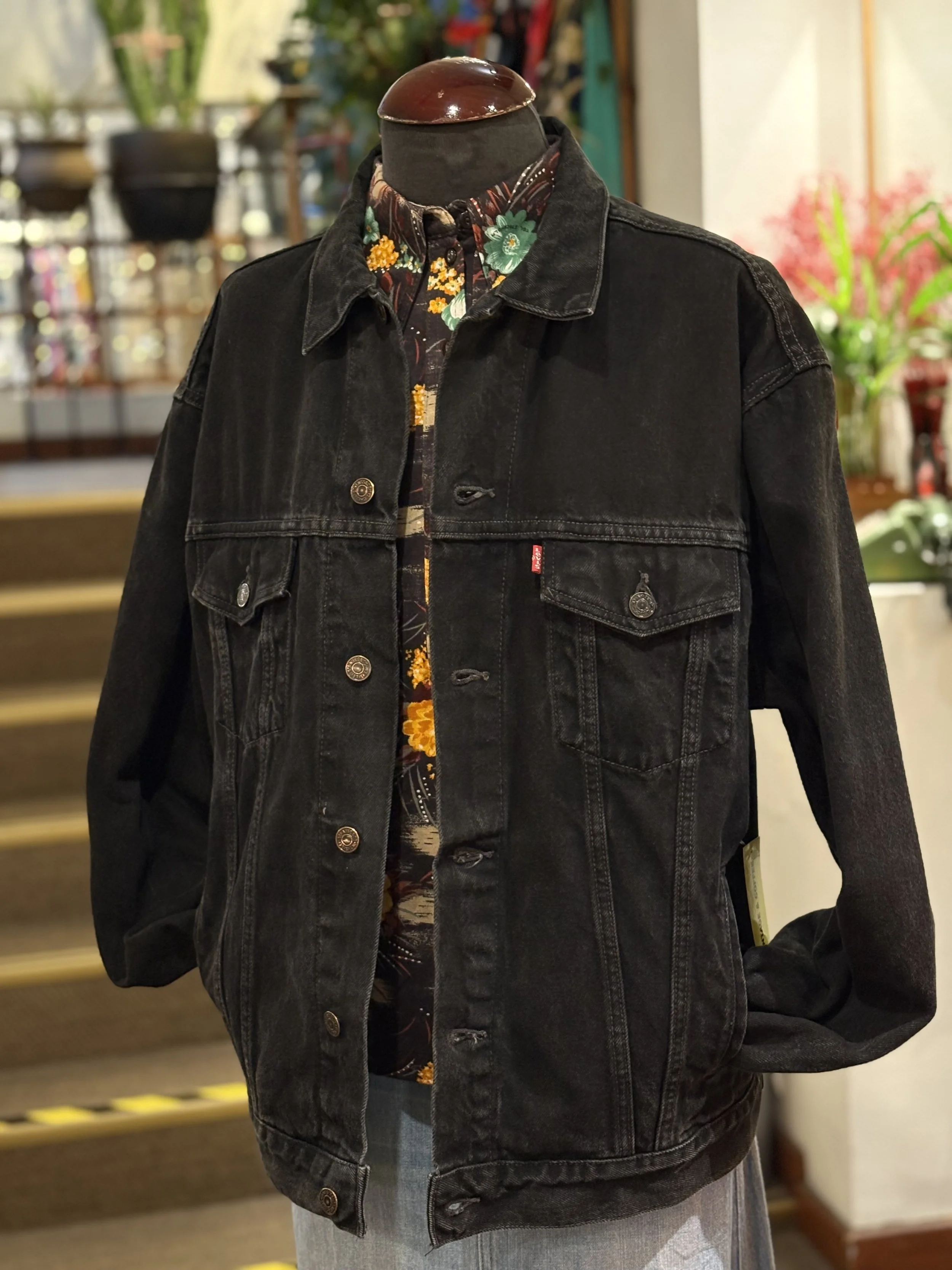 Chaqueta vaquera vintage de Levis años 90 denim negro