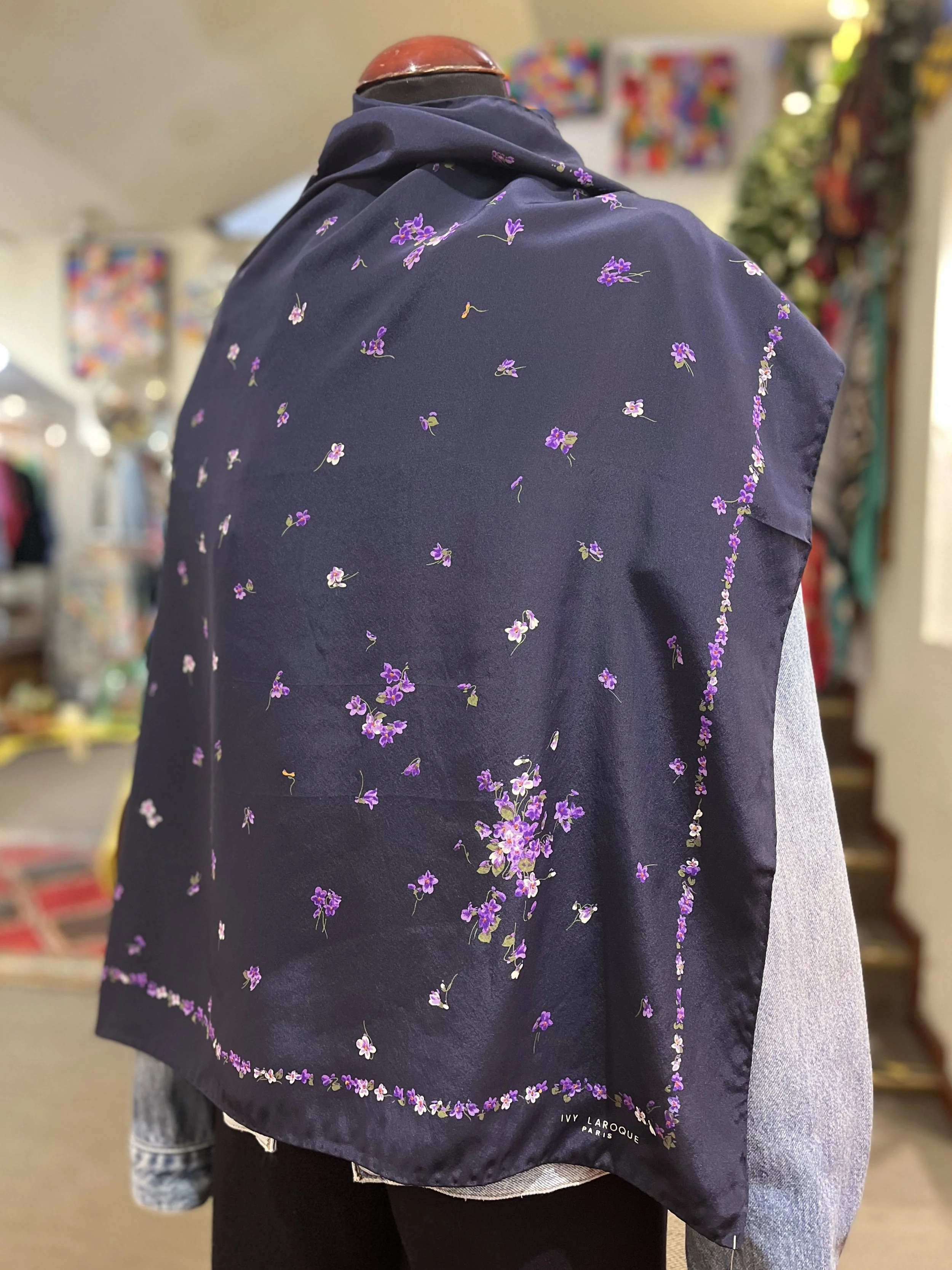 Pañuelo vintage de seda made in italy