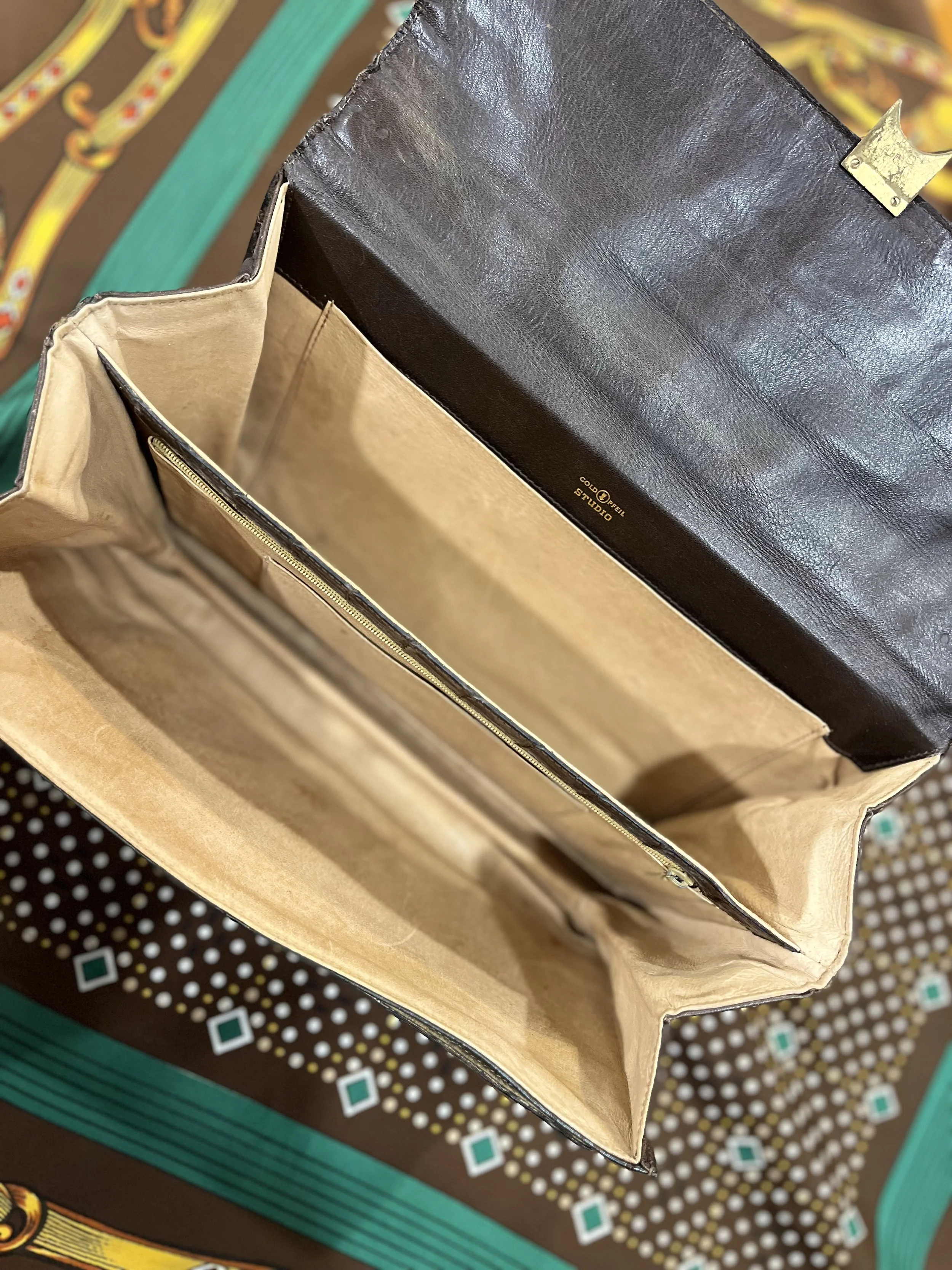 Bolso vintage de piel de cocodrilo años 80