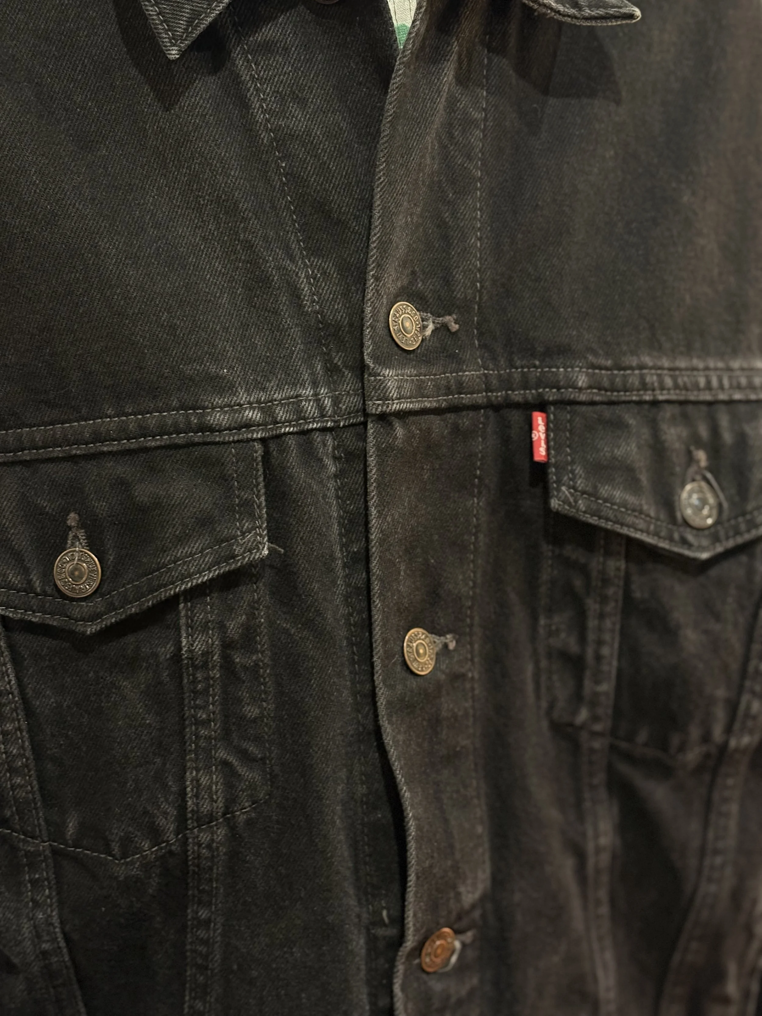 Chaqueta vaquera vintage de Levis años 90 denim negro
