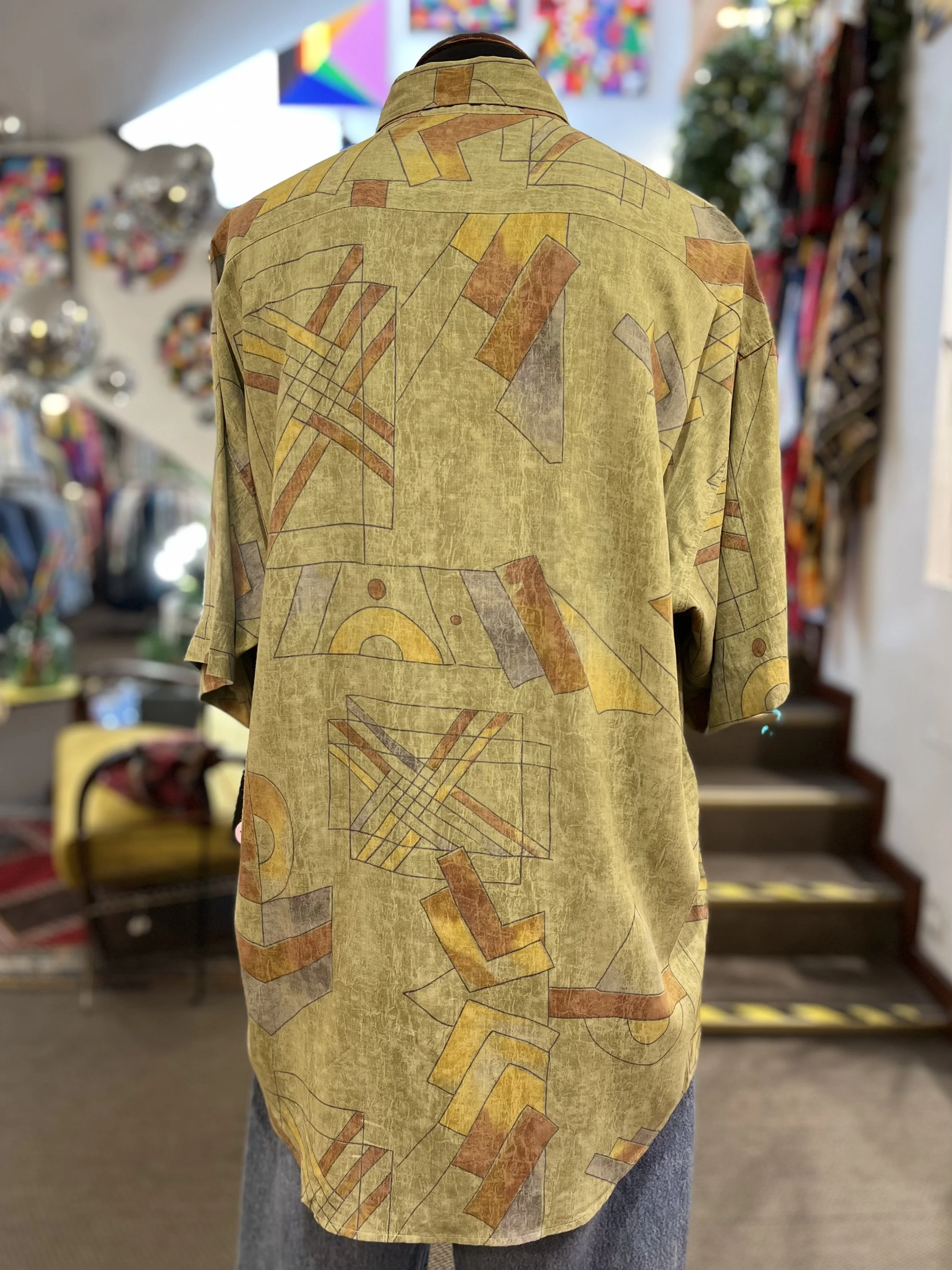Camisa crazy vintage de manga corta años 90