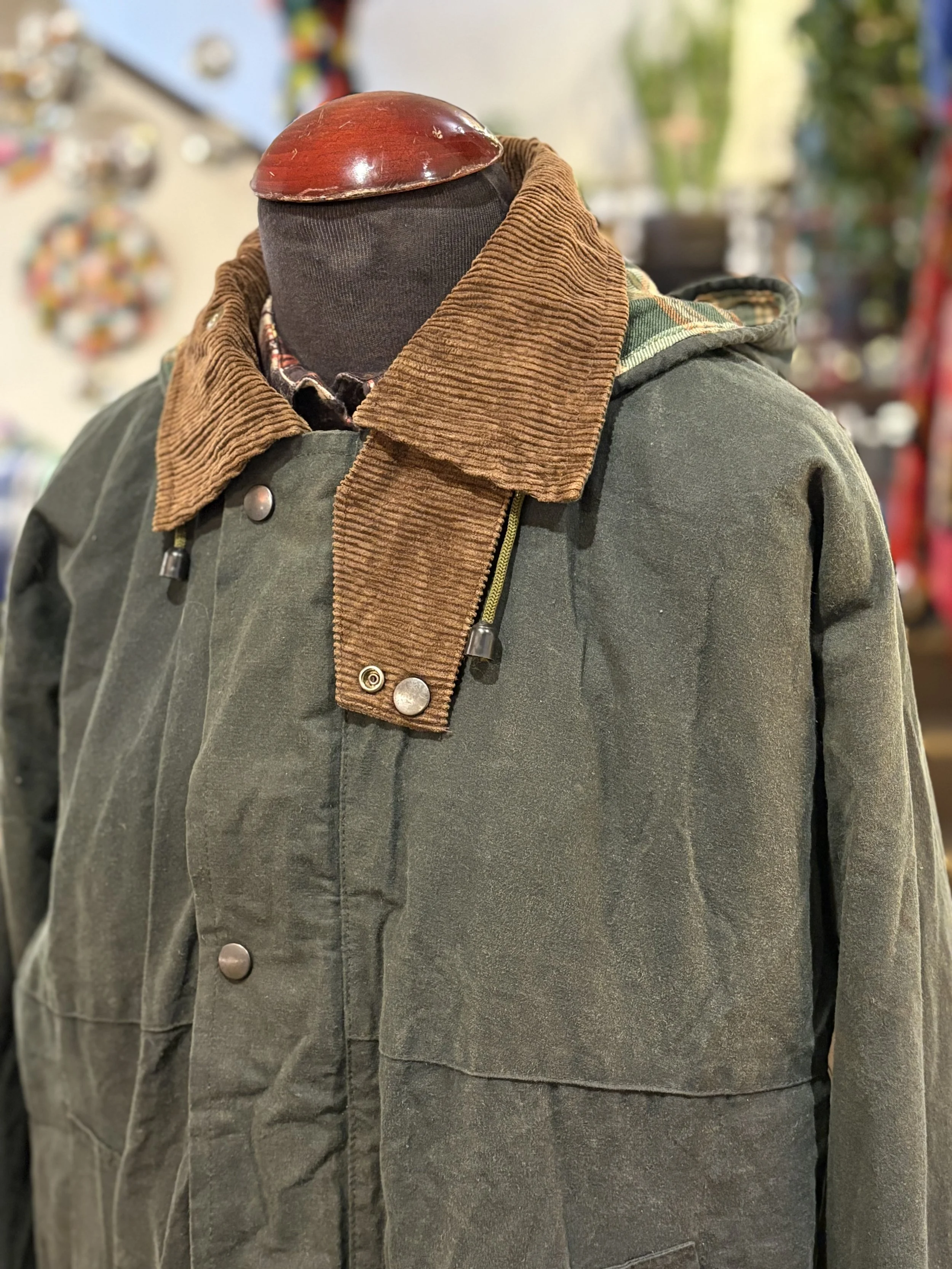 Chaqueta vintage encerada de Dickies Westfield años 90 color verde