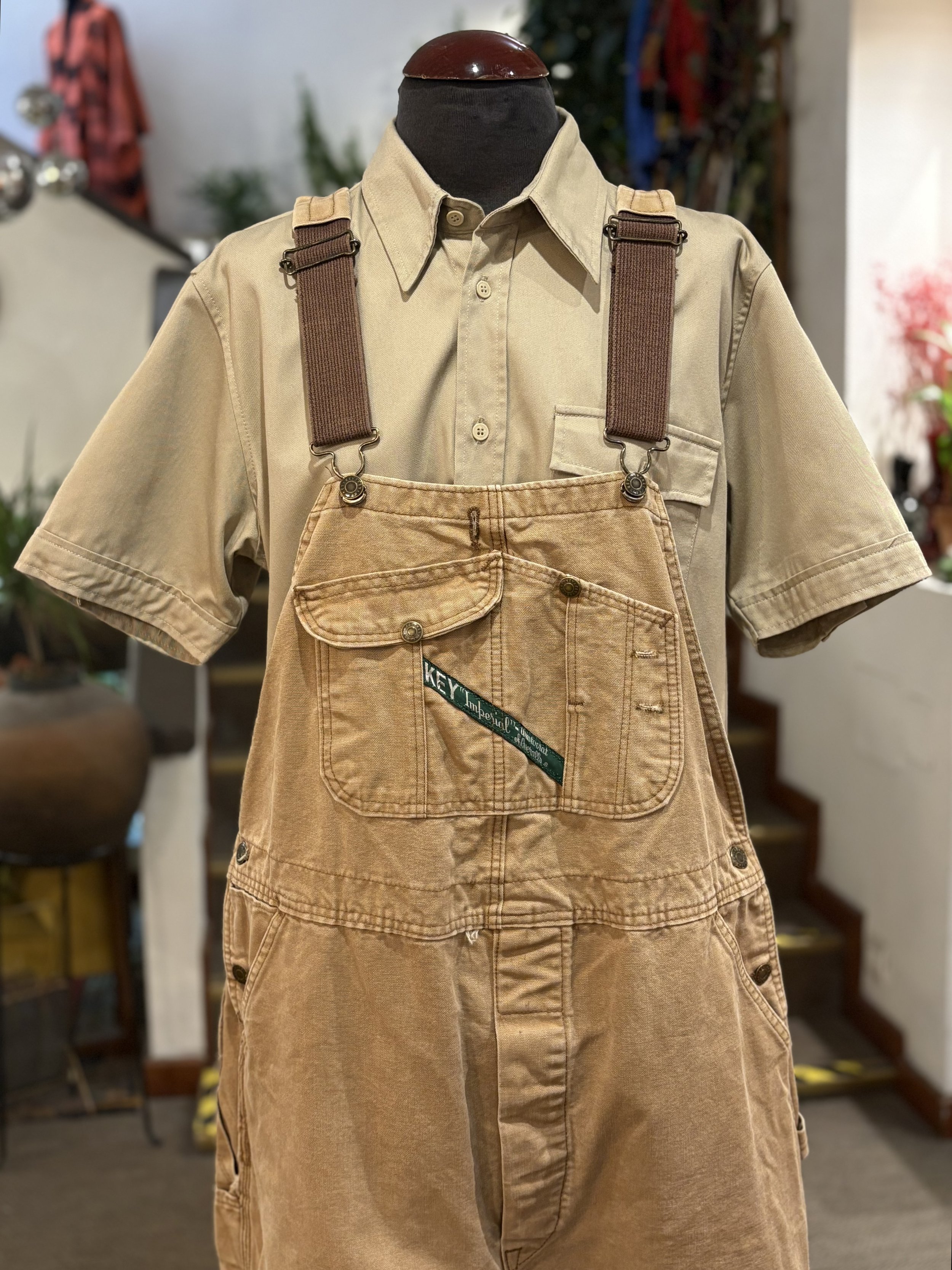 Peto vintage original Key Imperial de algodón grueso overalls vintage made in USA