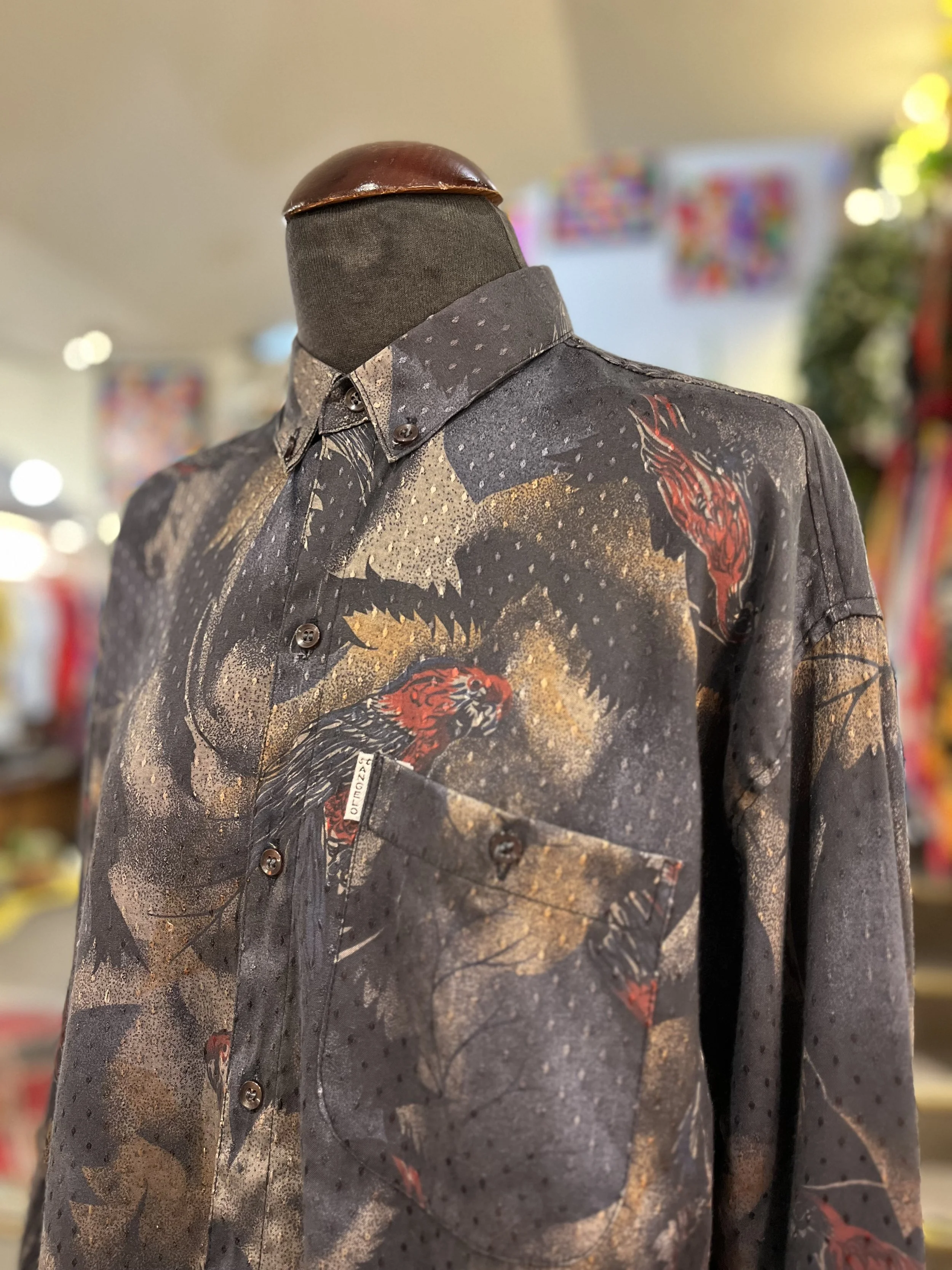 Camisa crazy vintage de manga larga años 90