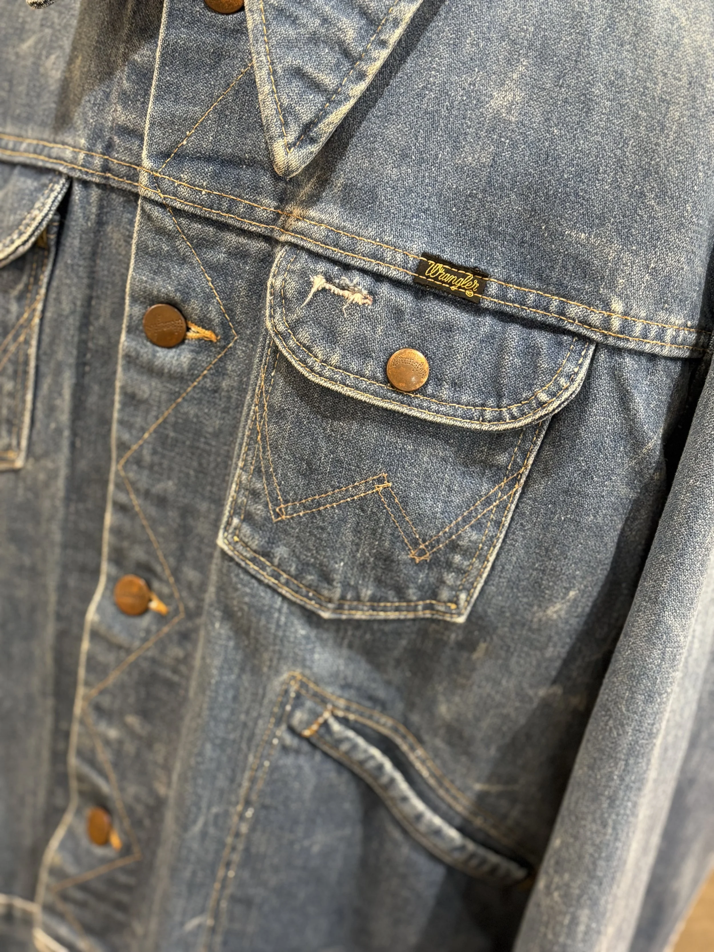 Chaqueta vintage vaquera Wrangler años 70 made in usa