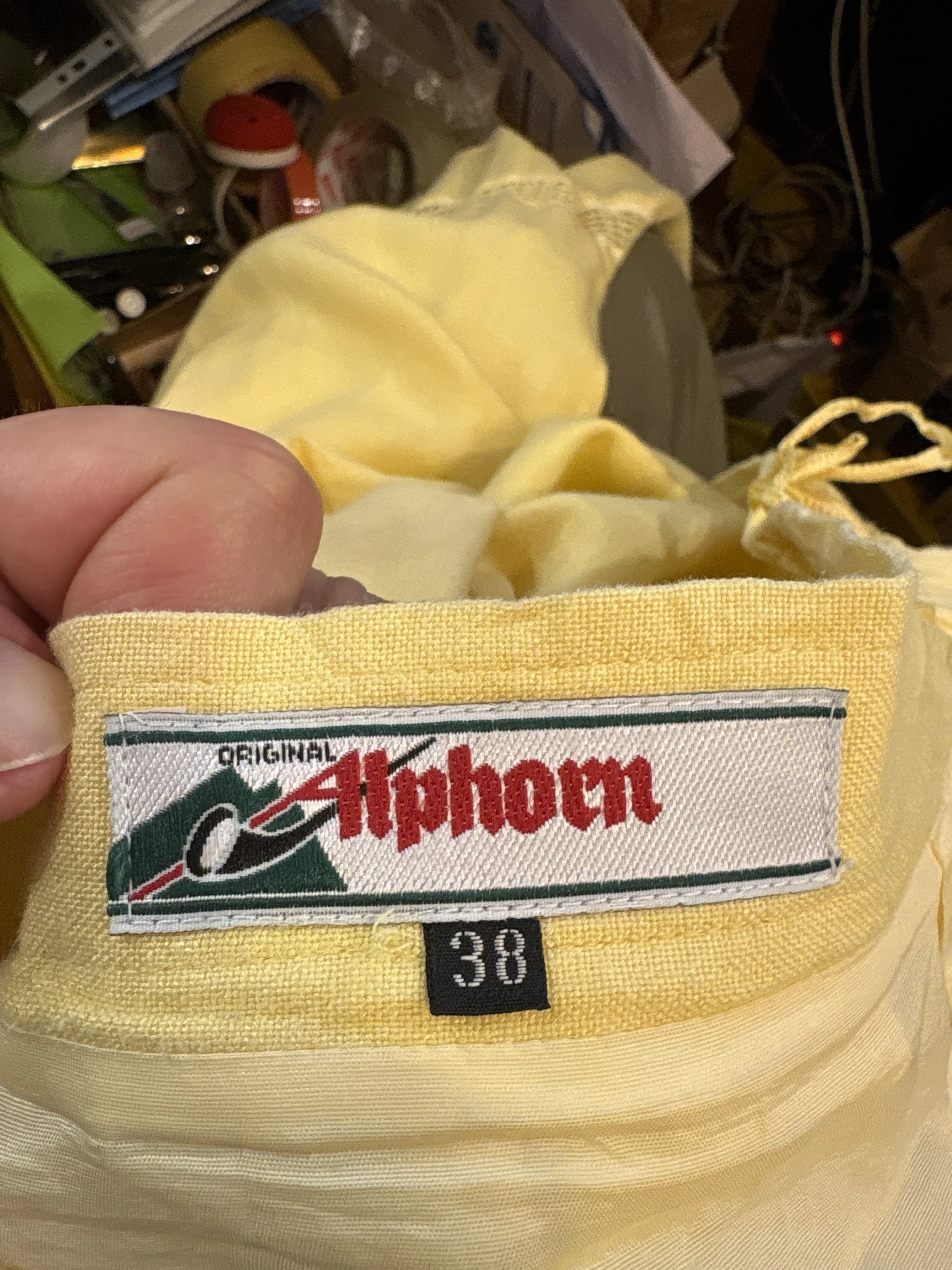 Falda vintage larga tirolesa de Alphorn años 80 made in Austria
