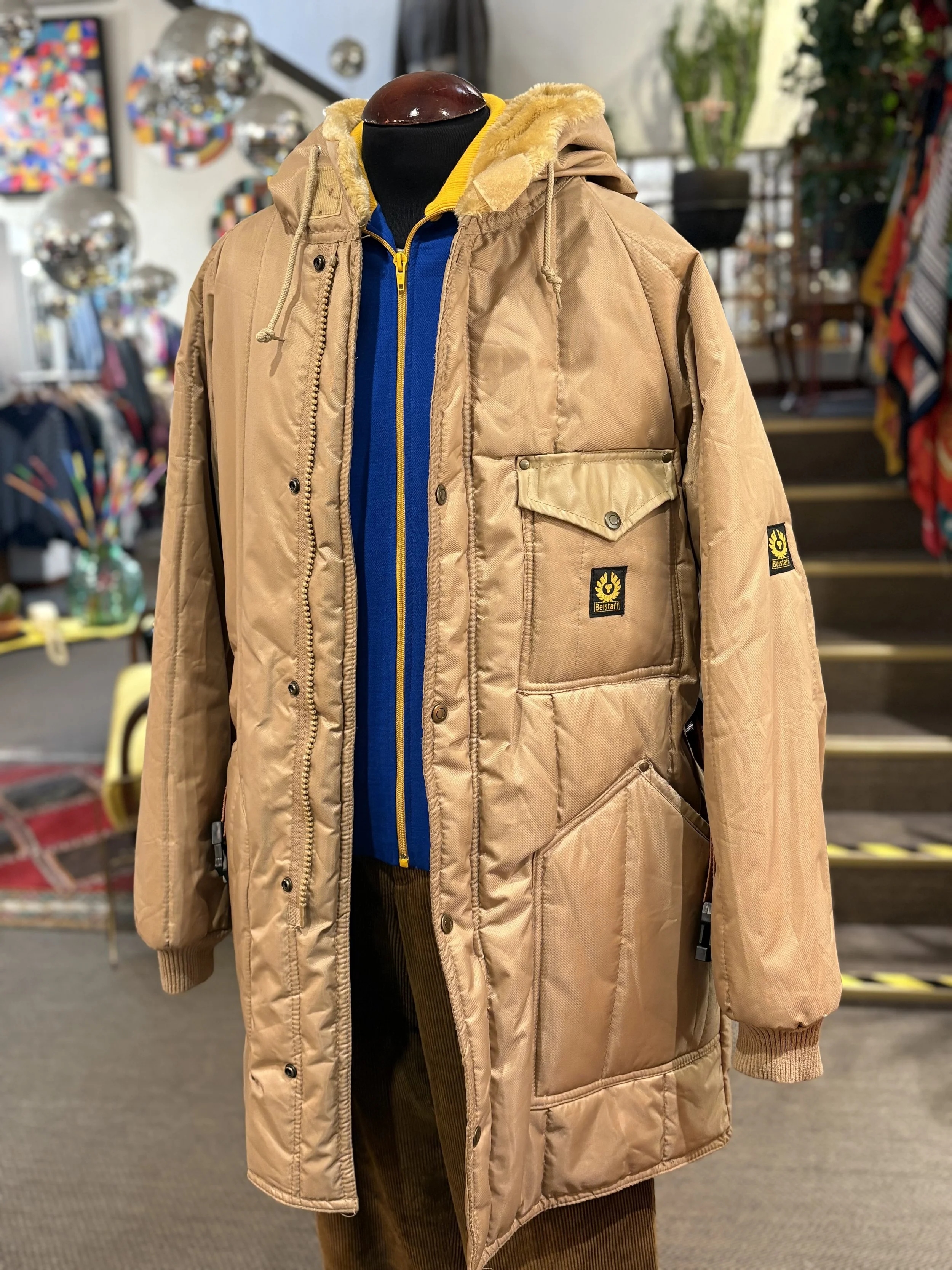 Parka vintage acolchada de Belstaff made in england años 80