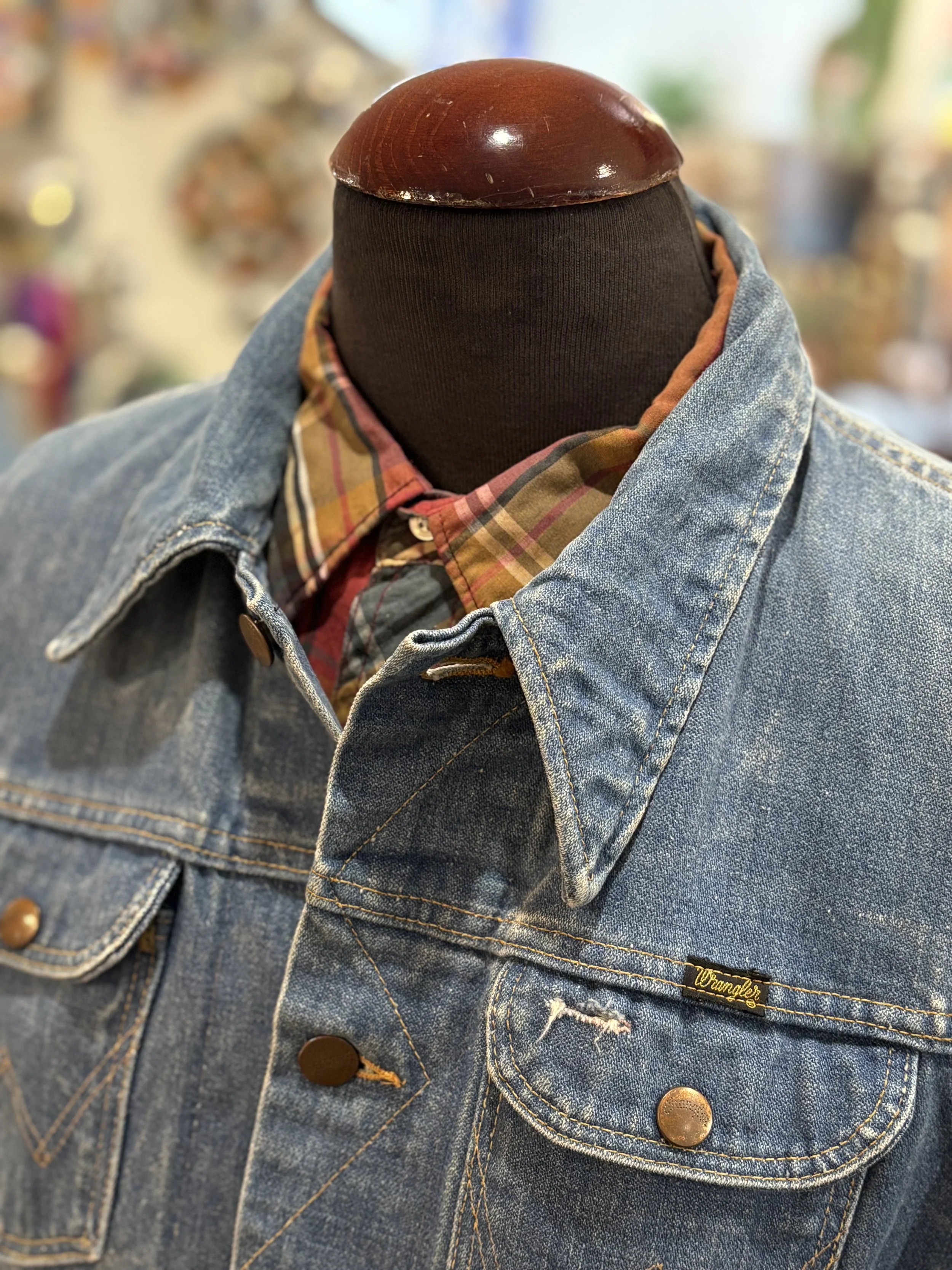 Chaqueta vintage vaquera Wrangler años 70 made in usa