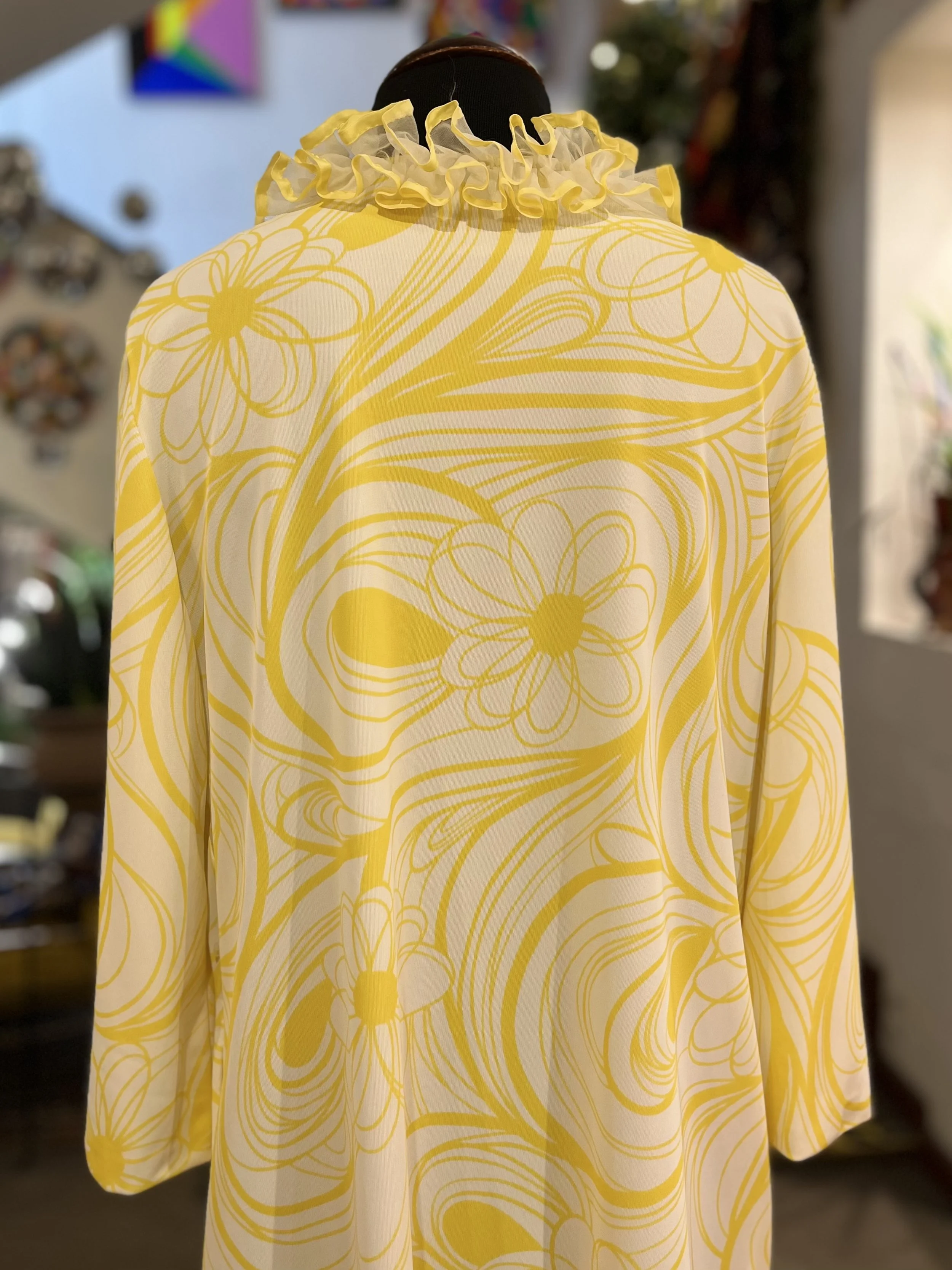 Vestido lencero vintage de Van Raalte made in italy años 60 en tonos pastel amarillo