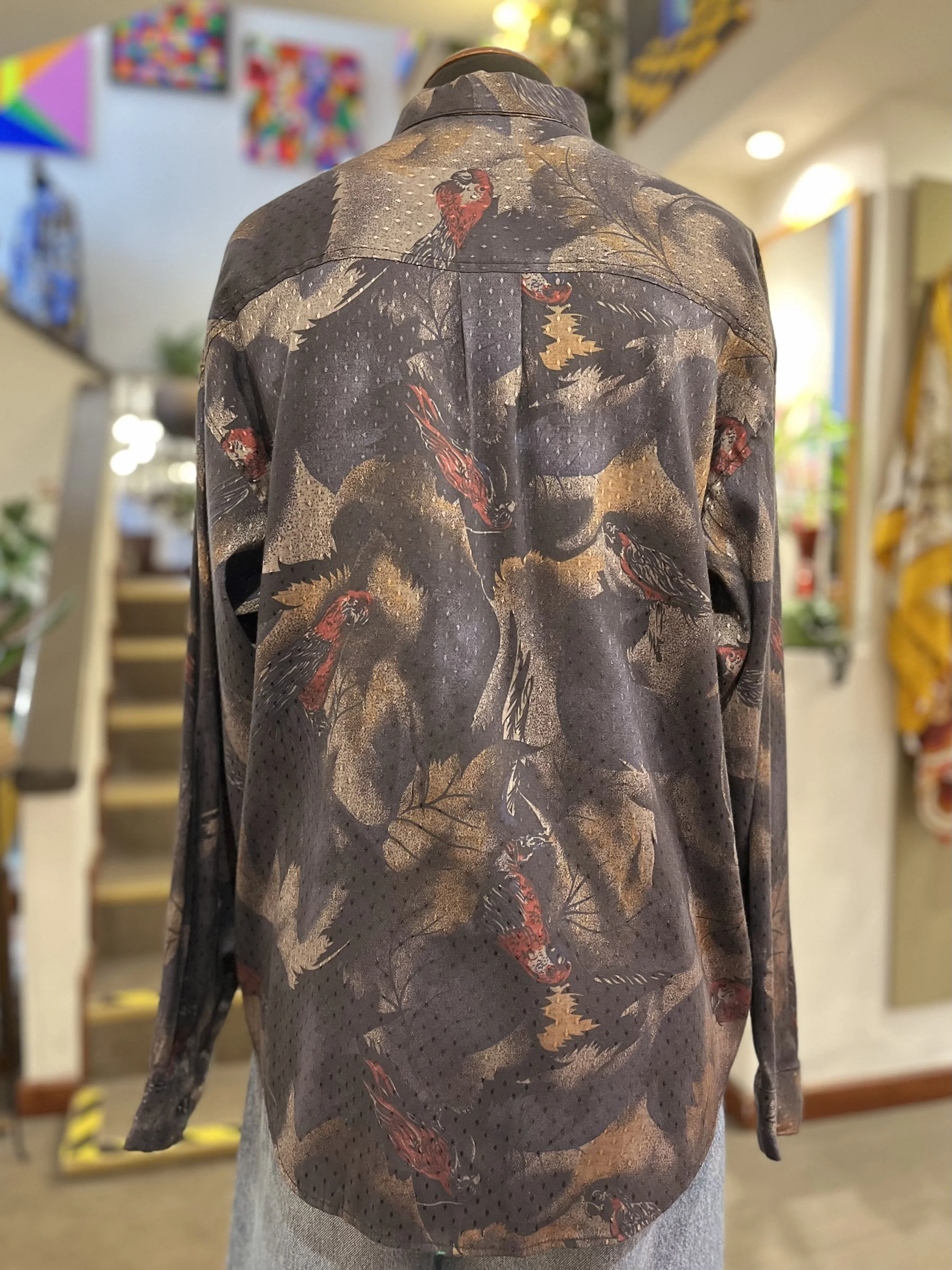 Camisa crazy vintage de manga larga años 90