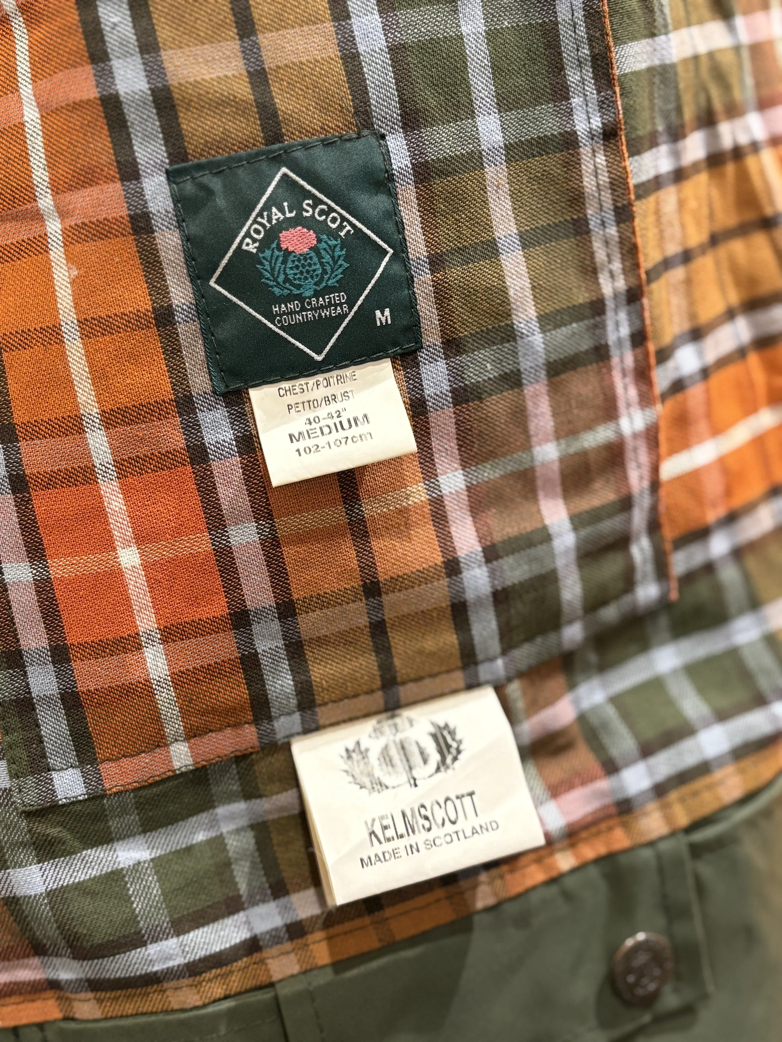 Chaqueta vintage encerada de Royal Scott color verde años 90