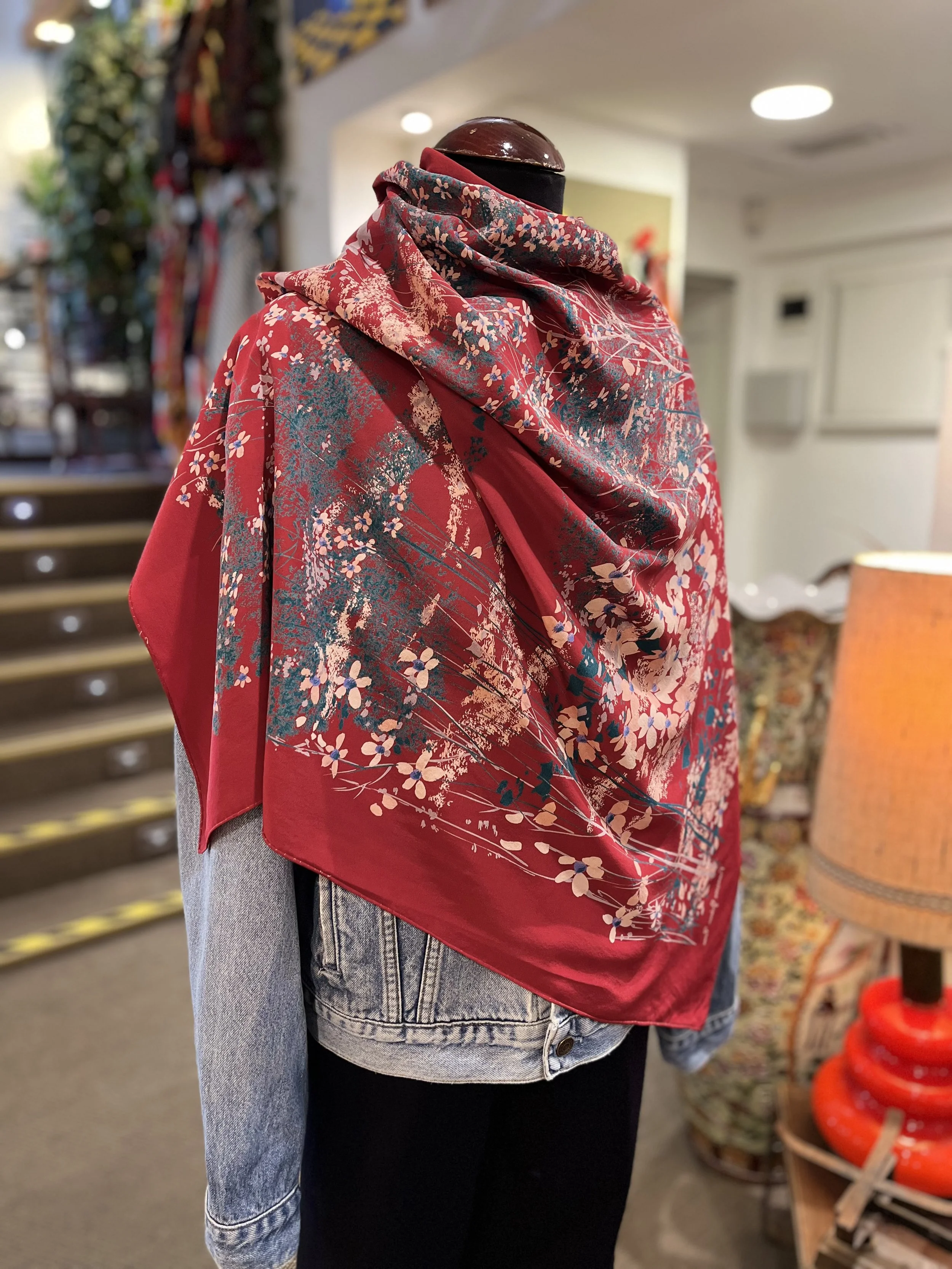 Pañuelo vintage de seda made in france