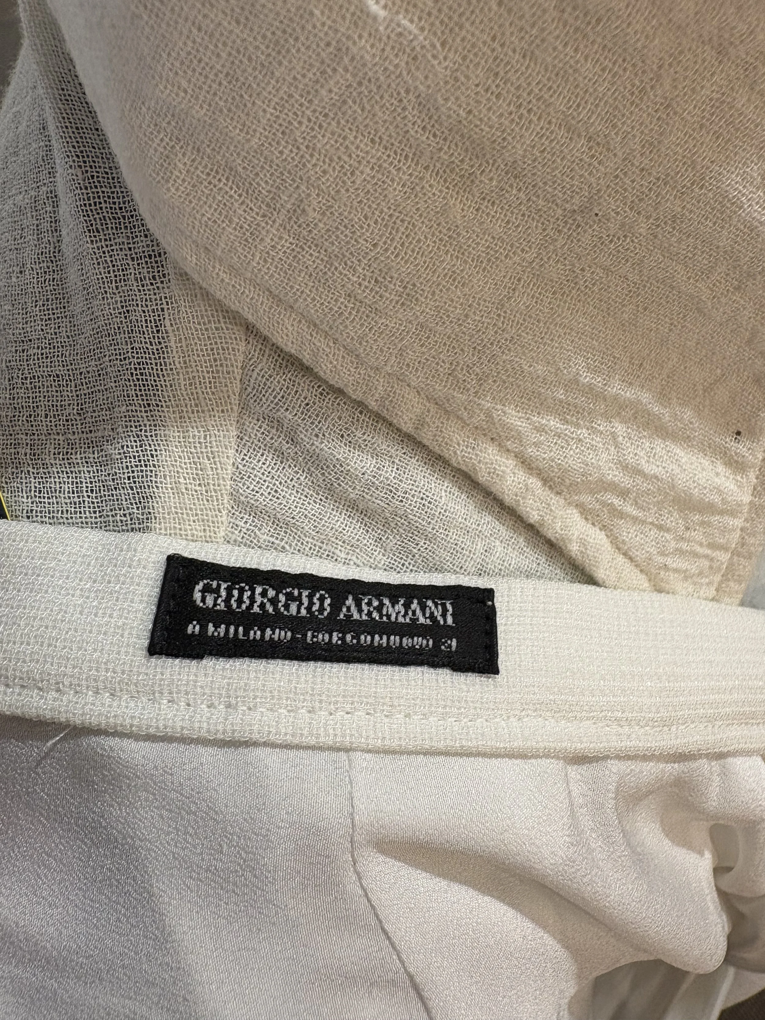 Falda pantalon vintage largo de Giorgio Armani años 80 made in italy