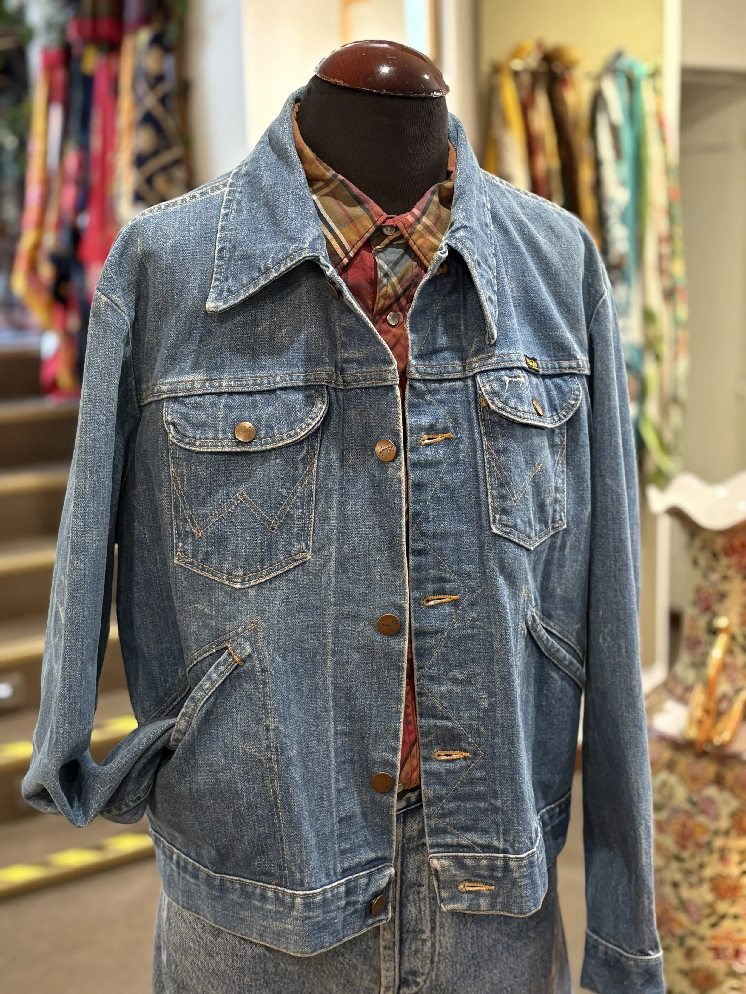 Chaqueta vintage vaquera Wrangler años 70 made in usa