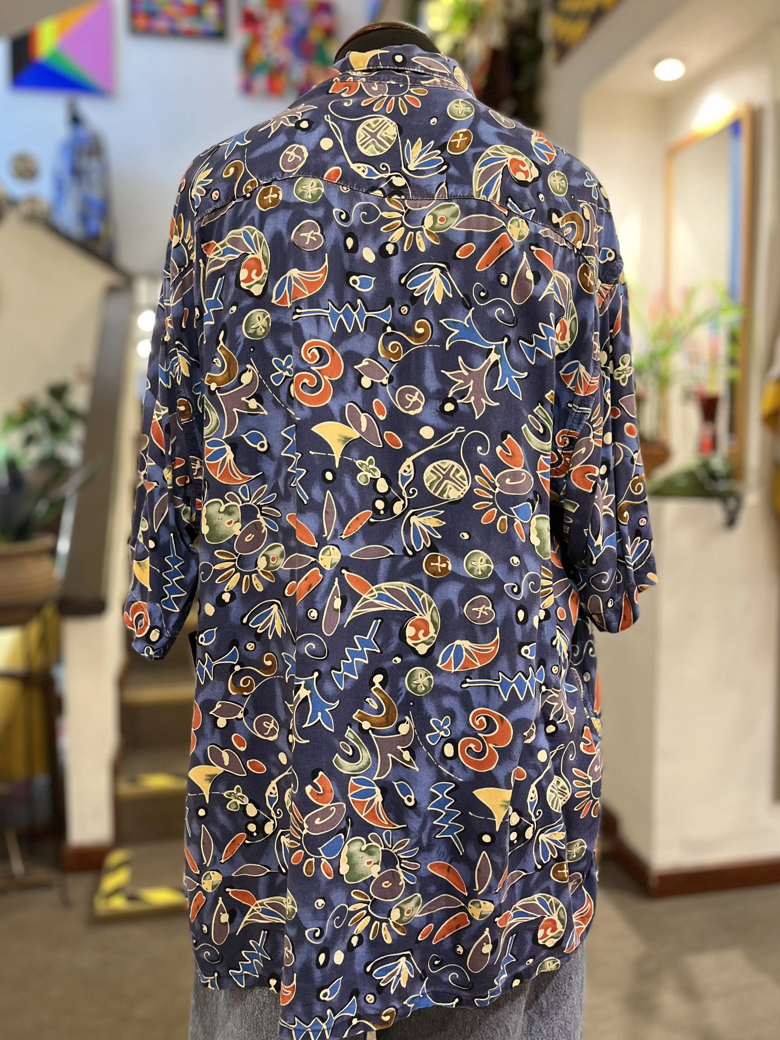 Camisa crazy vintage de manga corta años 90 Pierre Cardin
