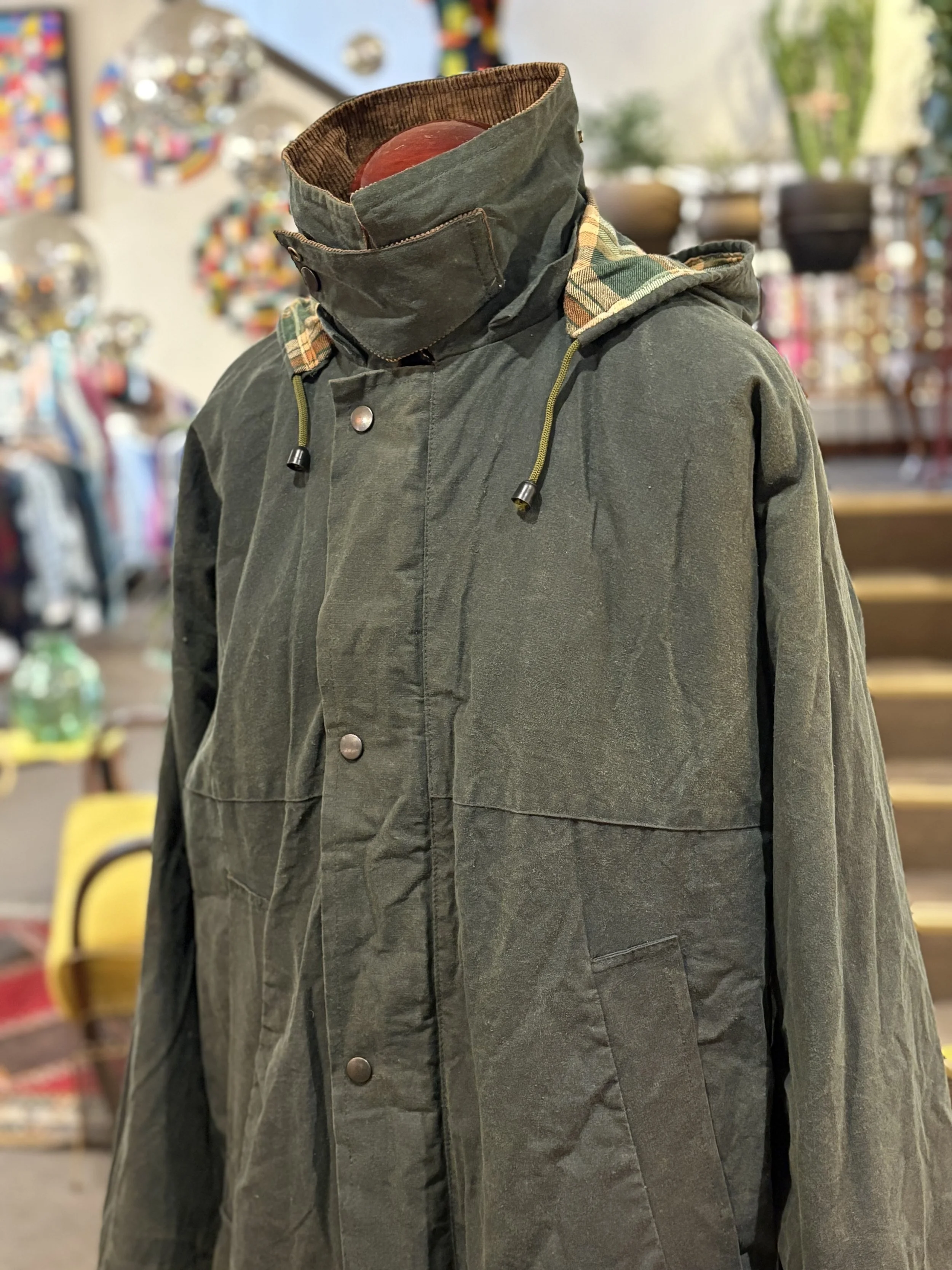Chaqueta vintage encerada de Dickies Westfield años 90 color verde