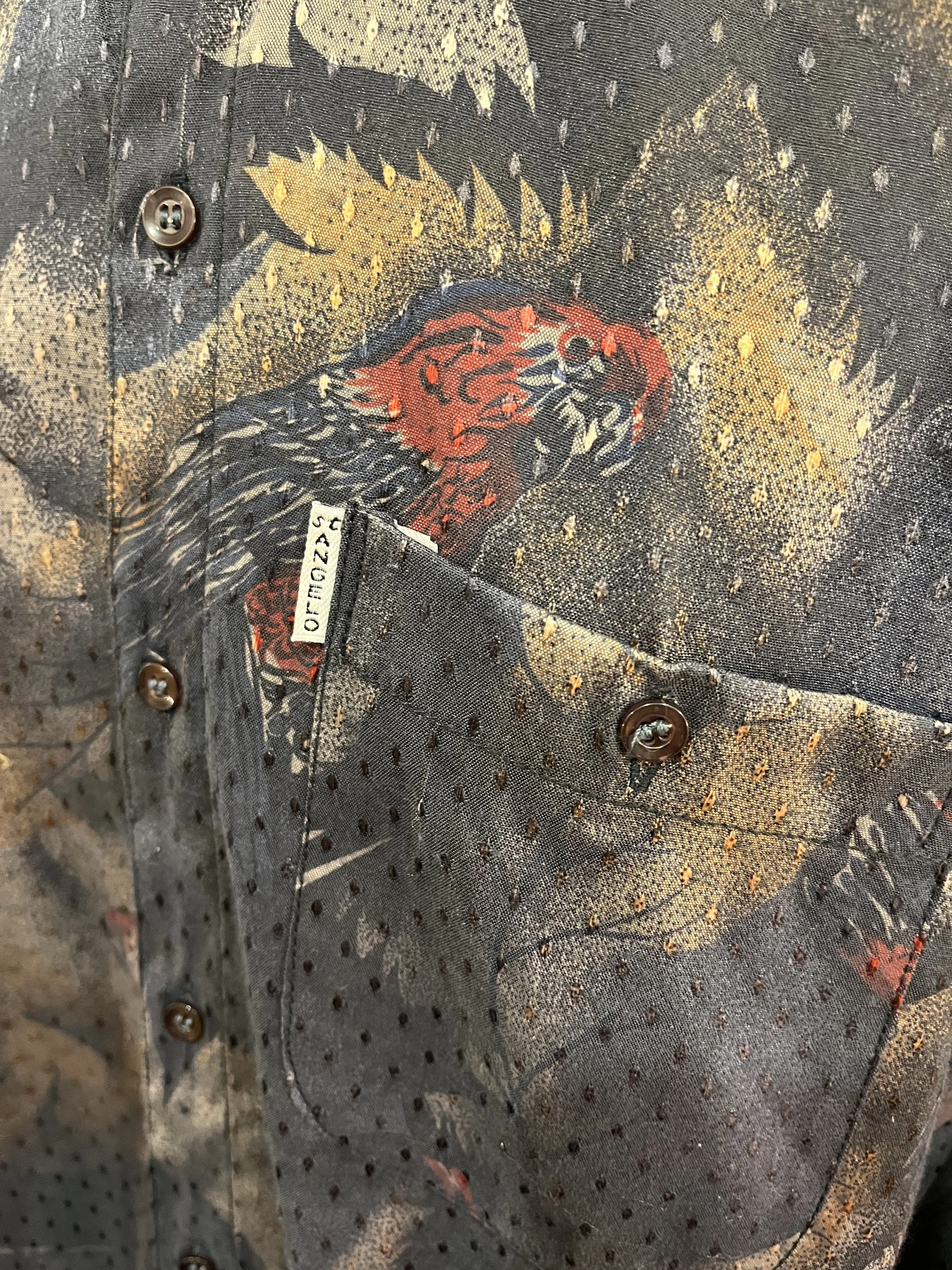 Camisa crazy vintage de manga larga años 90