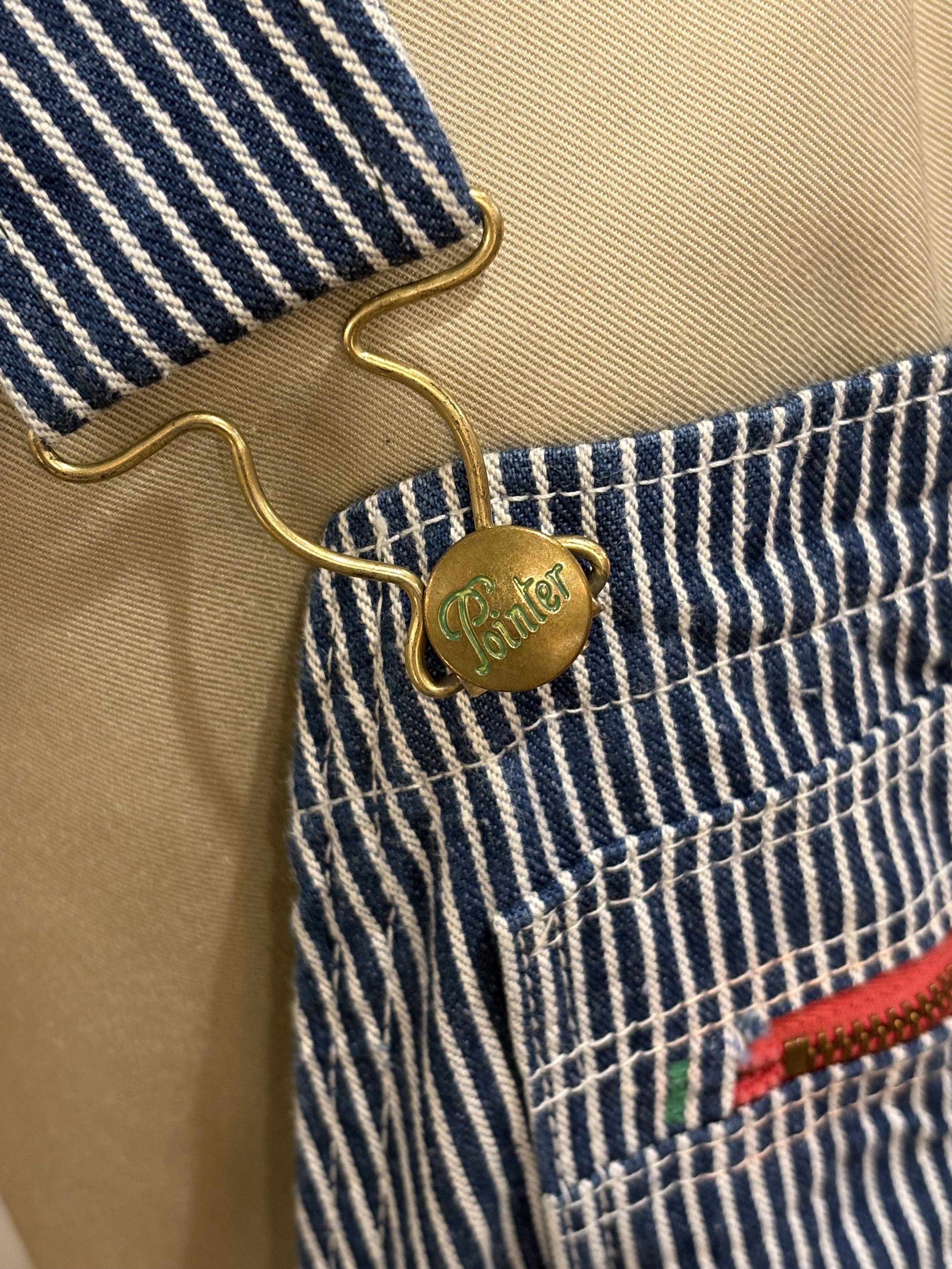Peto vintage original hickory stripe Pointer Brand overalls made in usa