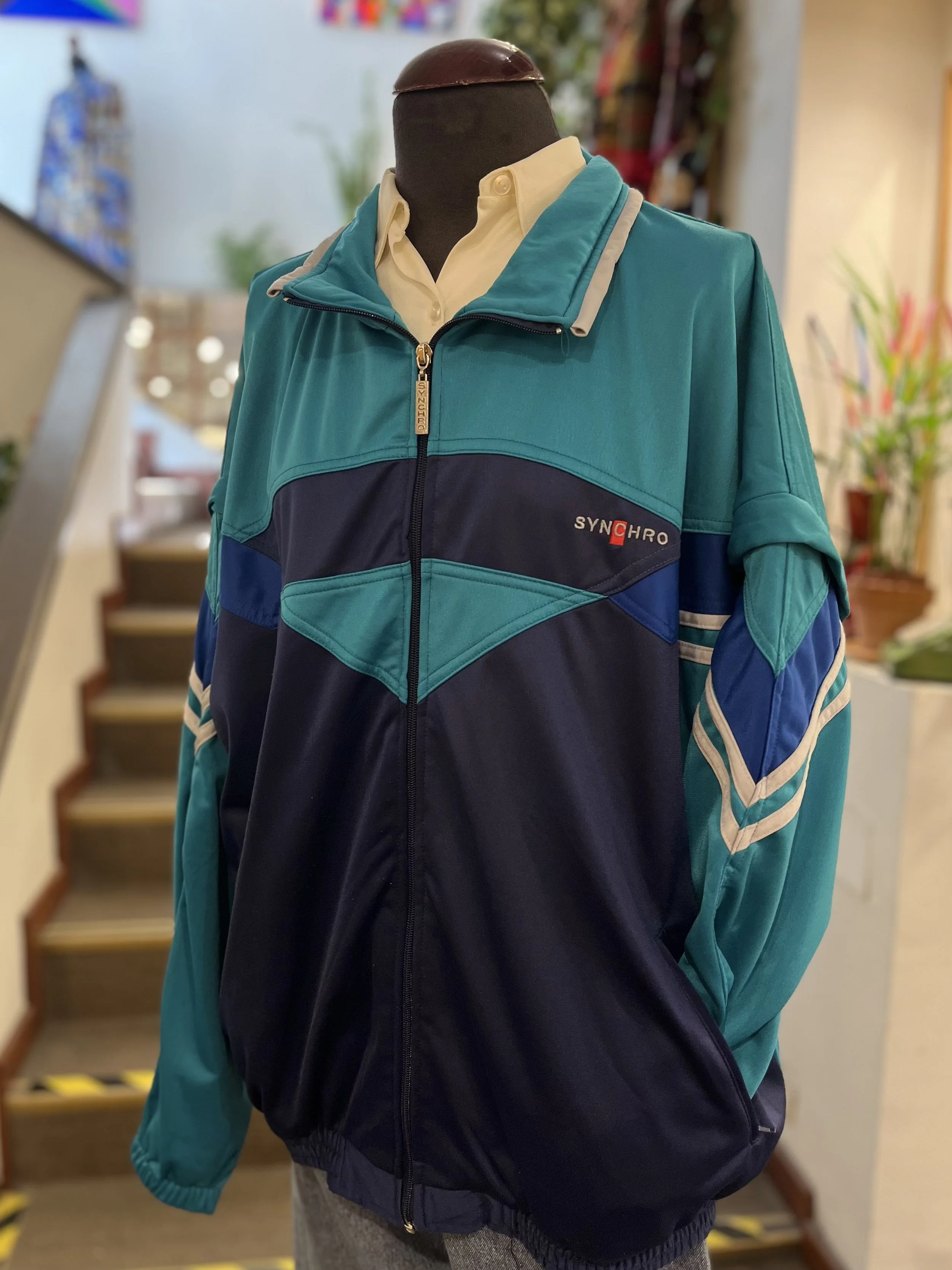 Chaqueta vintage deportiva años 90 made in italy con mangas desmontables sportswear vintage jacket