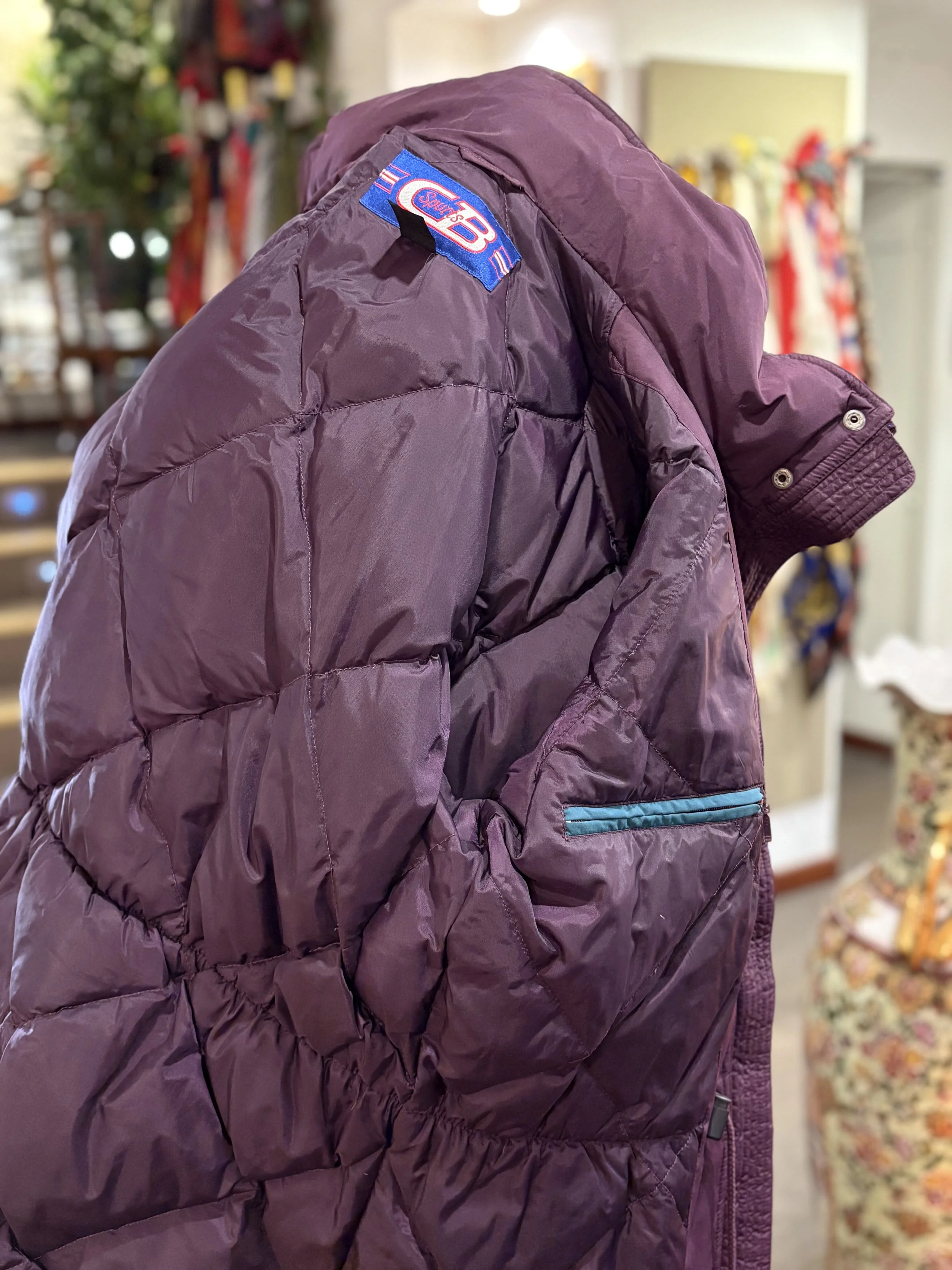 Chaqueta vintage de esquí CB Sport de plumón y pluma años 90