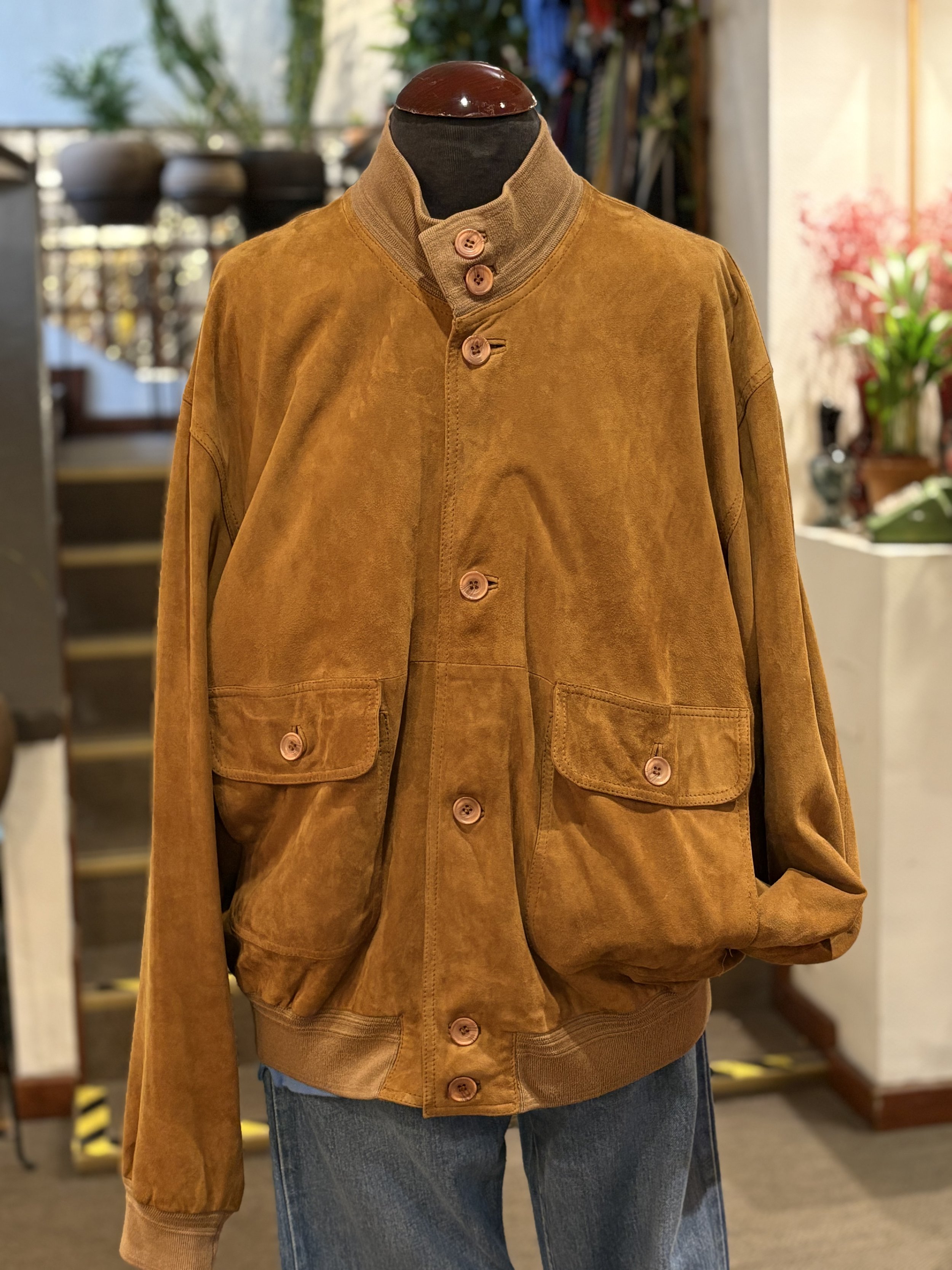 Chaqueta vintage artesana de ante sude jacket vintage italia
