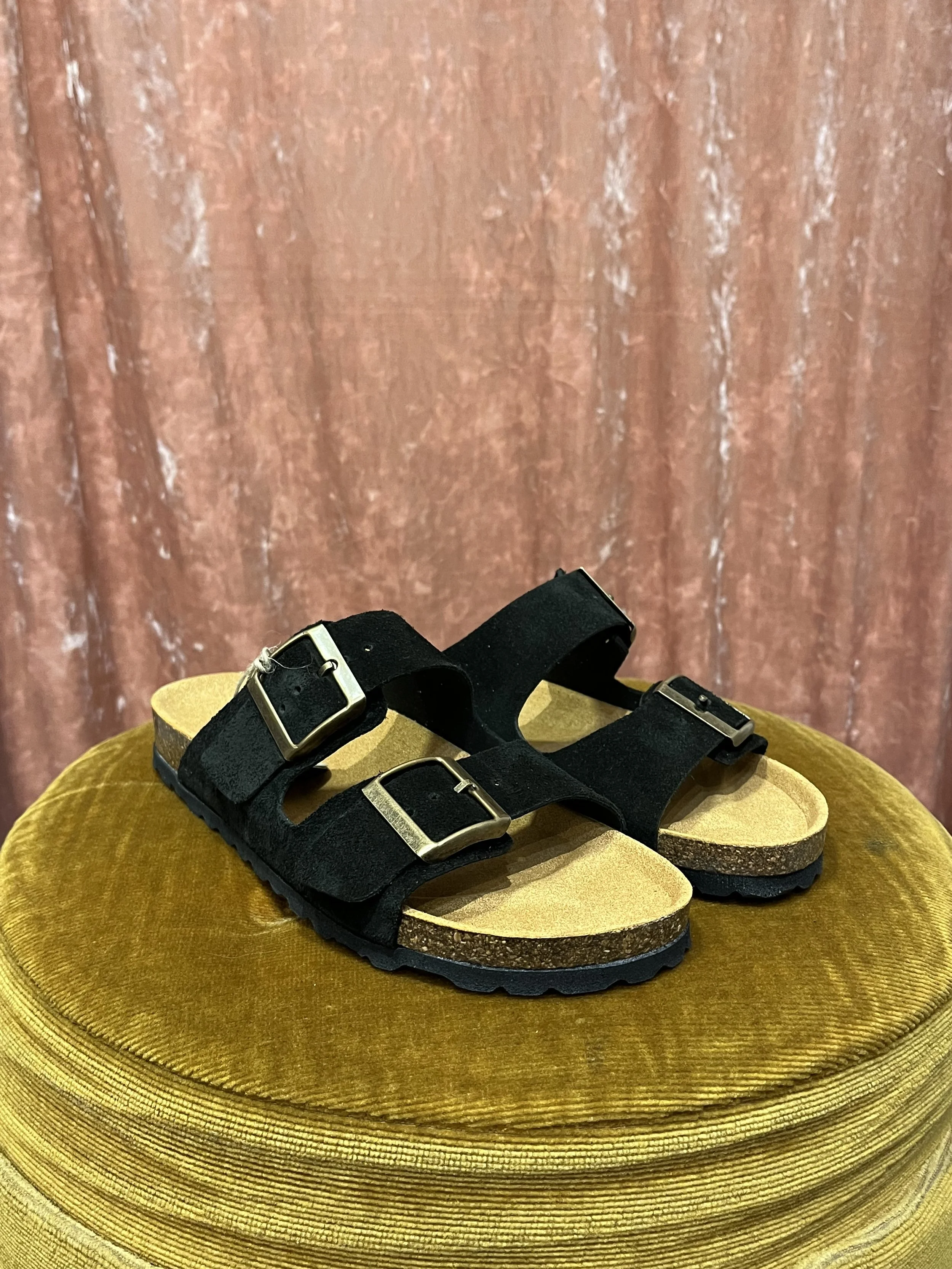 SANDALIA SUEDE TAJO NEGRO